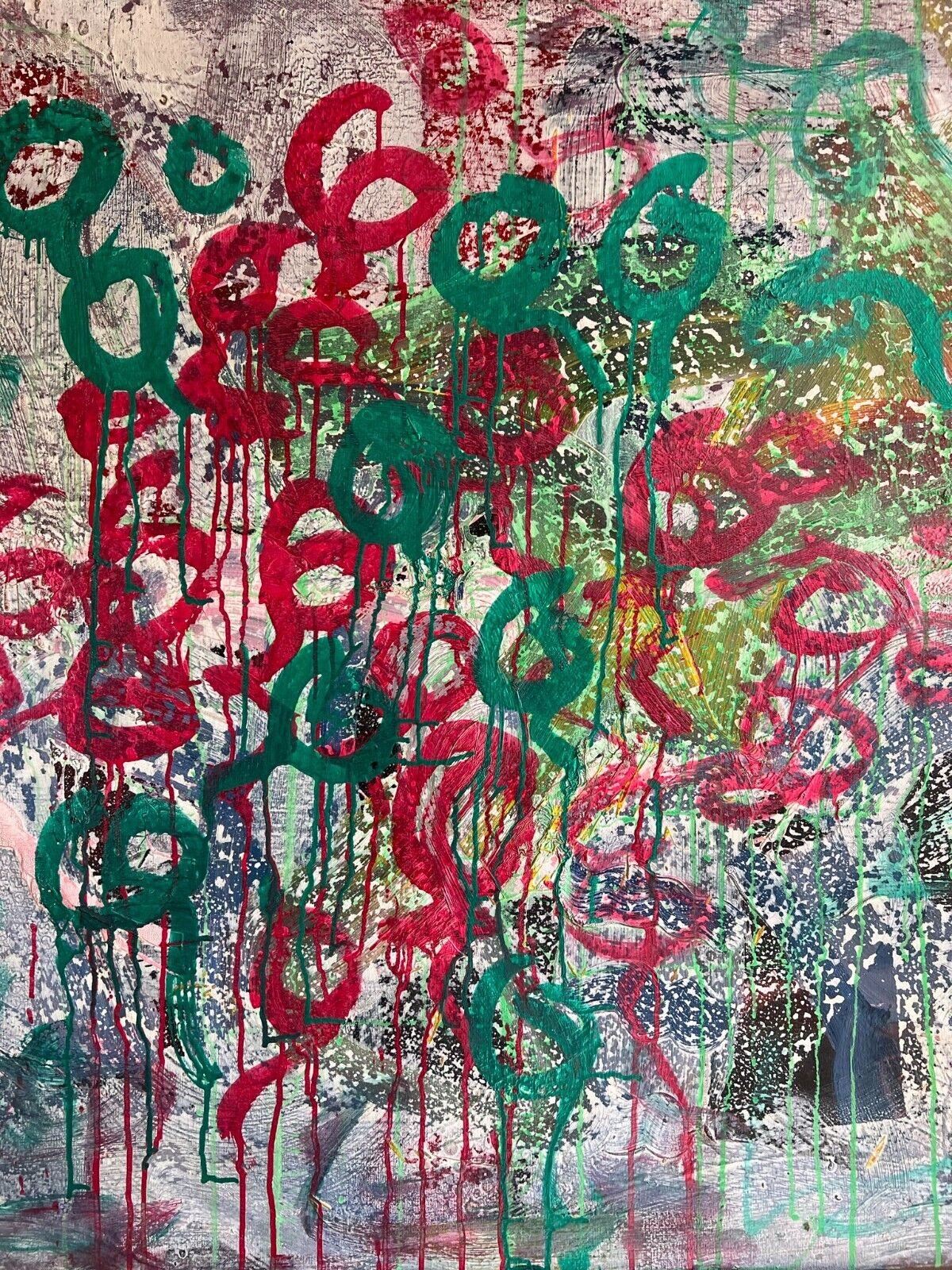 ACRYLGEMÄLDE MODERN GROSSES GEMÄLDE VON WALDEMAR KUFNER (1940-2016) 100x100cm – Bild 4