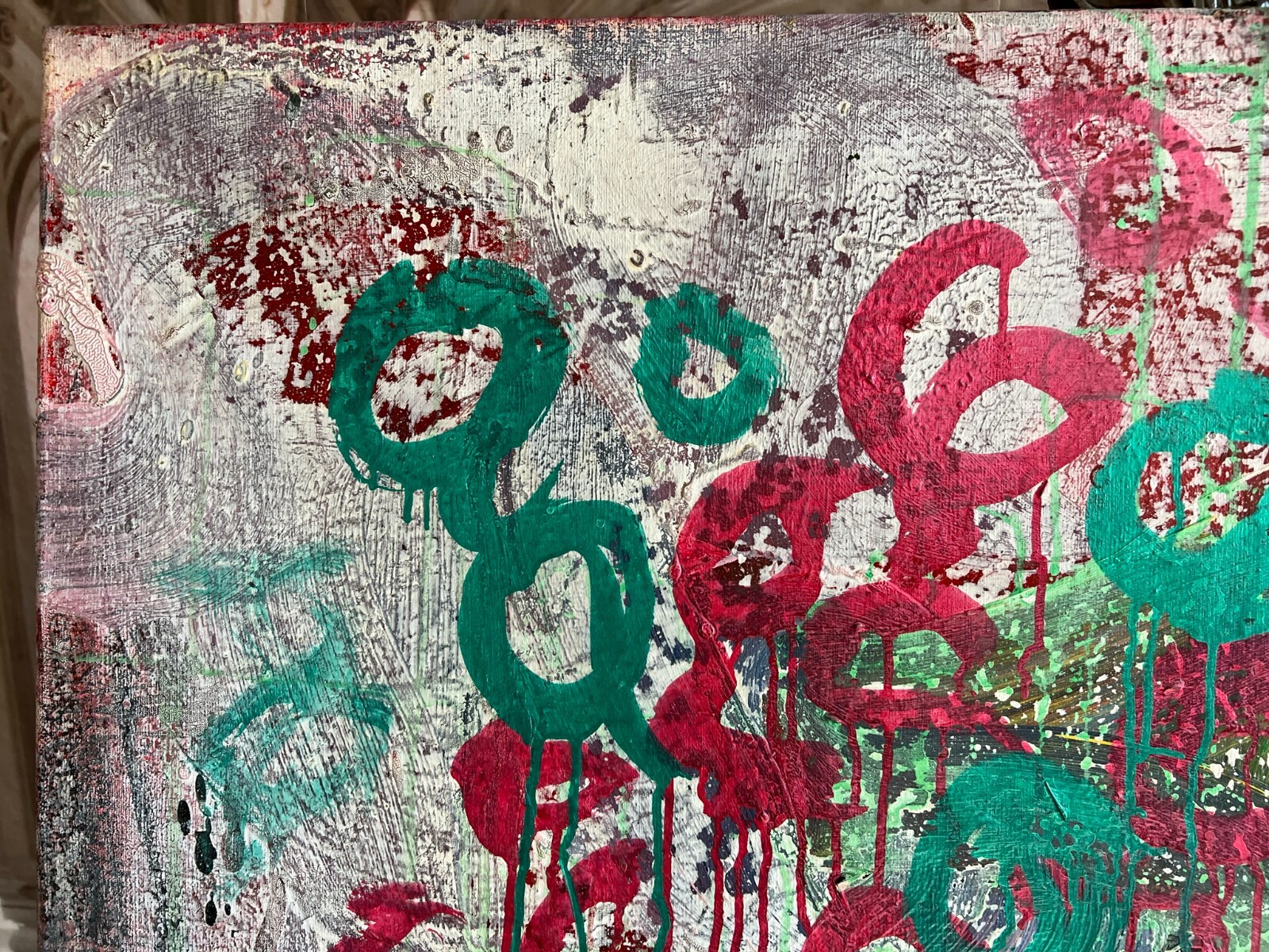 ACRYLGEMÄLDE MODERN GROSSES GEMÄLDE VON WALDEMAR KUFNER (1940-2016) 100x100cm – Bild 5