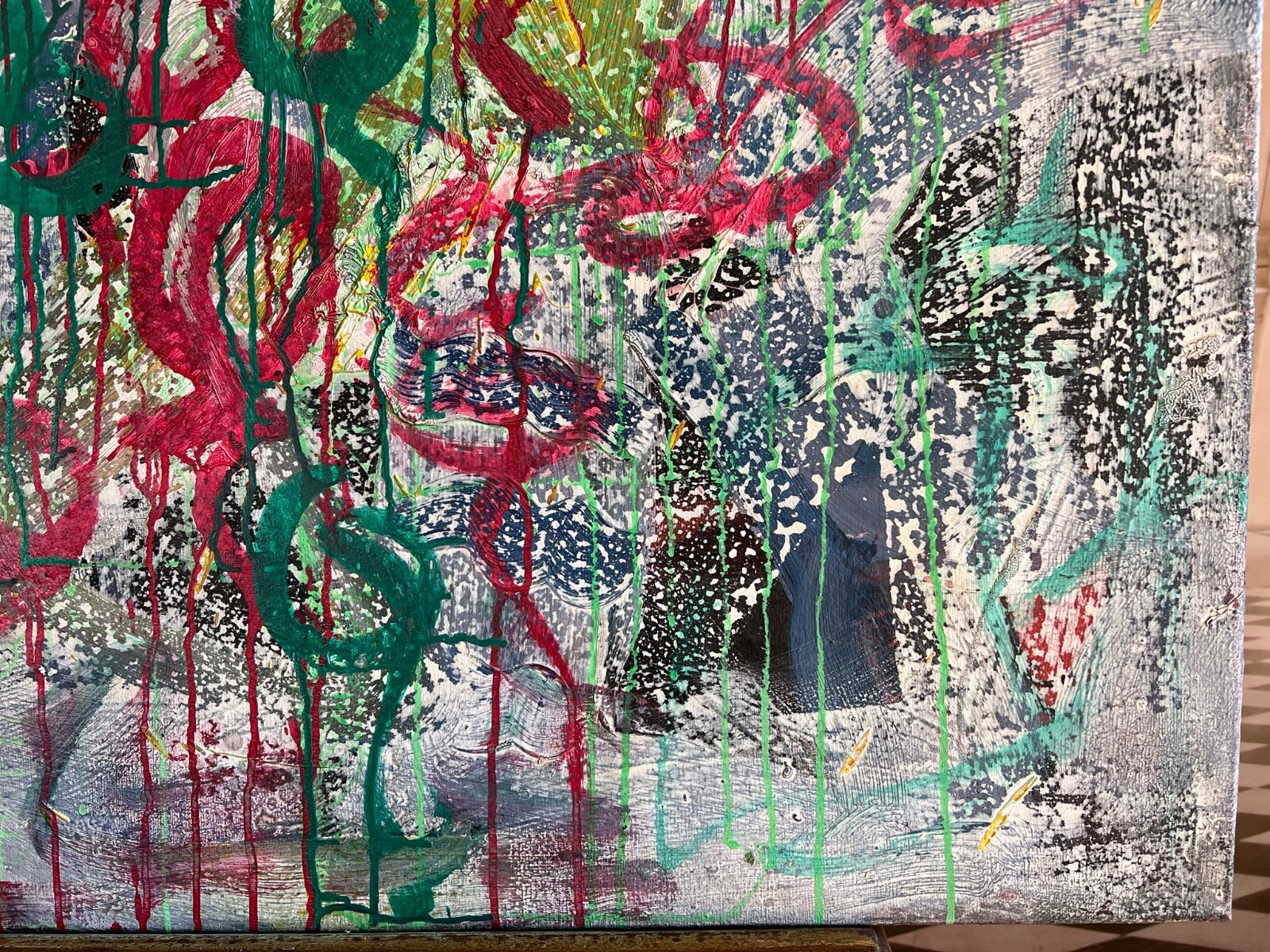ACRYLGEMÄLDE MODERN GROSSES GEMÄLDE VON WALDEMAR KUFNER (1940-2016) 100x100cm – Bild 10