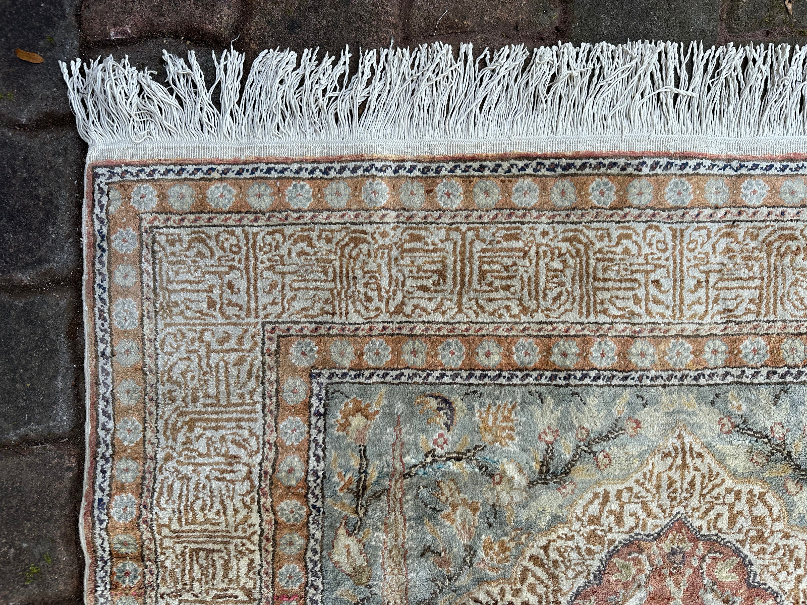 ALTER TÜRKISCHER KAISERY GEBETSTEPPICH TEPPICH WOLLE 209x123cm – Bild 13