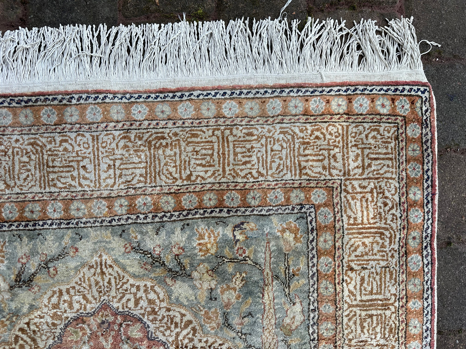 ALTER TÜRKISCHER KAISERY GEBETSTEPPICH TEPPICH WOLLE 209x123cm – Bild 14
