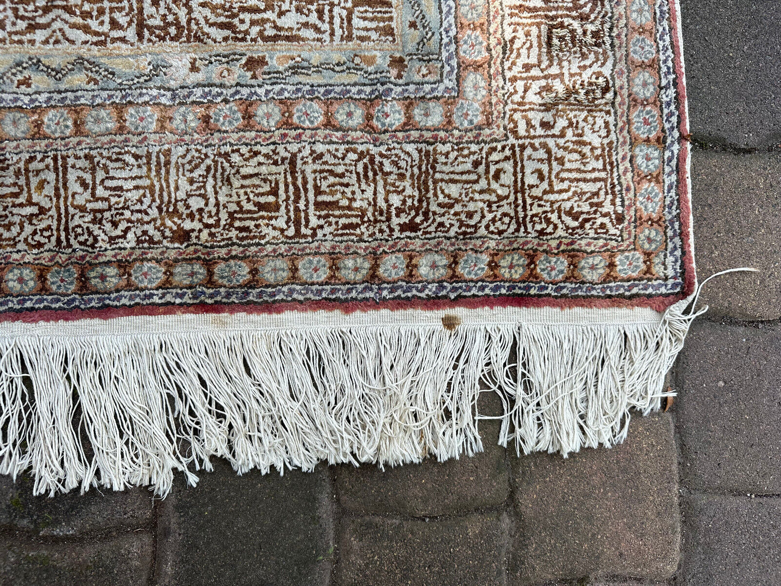 ALTER TÜRKISCHER KAISERY GEBETSTEPPICH TEPPICH WOLLE 209x123cm – Bild 4