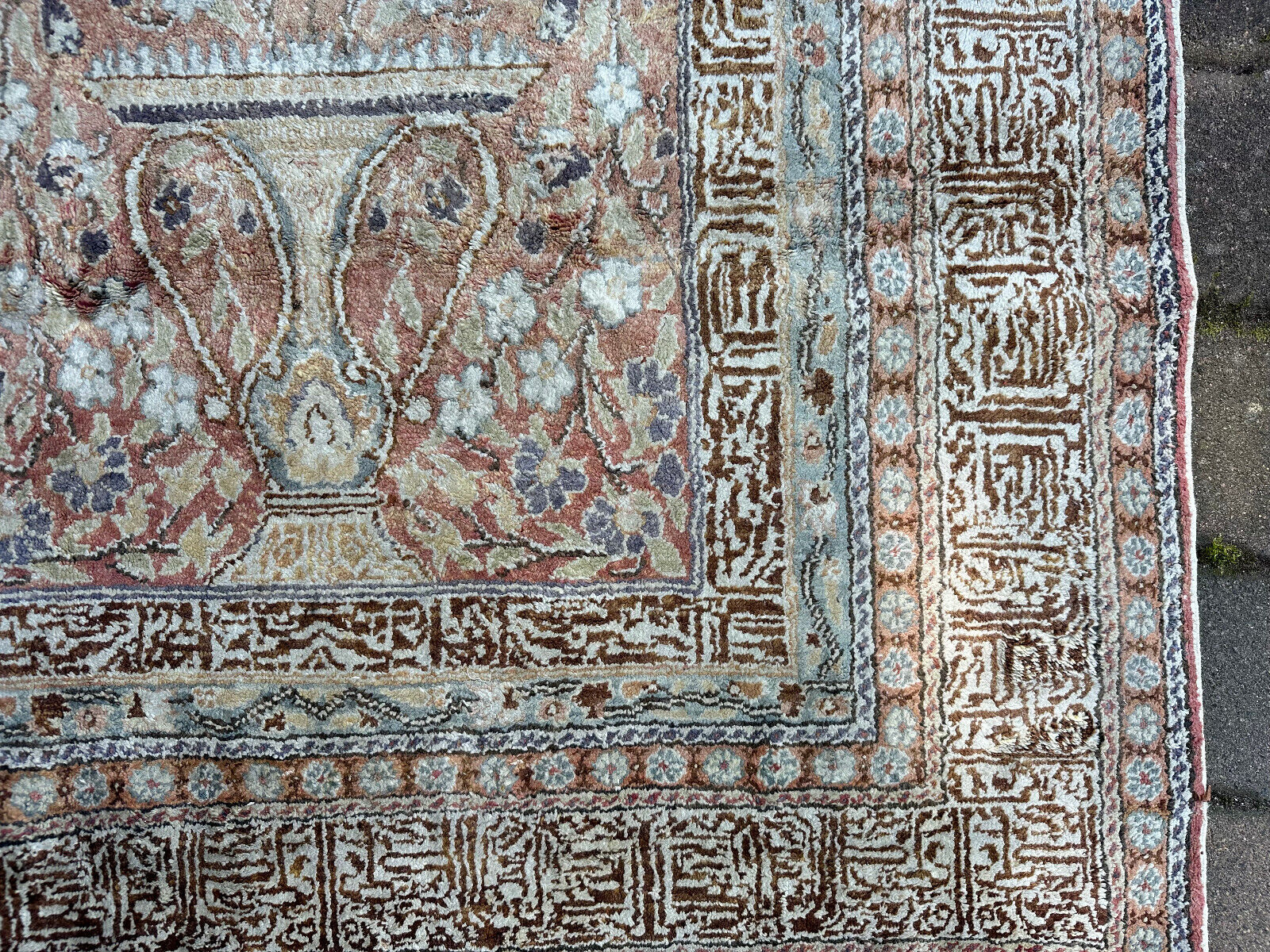 ALTER TÜRKISCHER KAISERY GEBETSTEPPICH TEPPICH WOLLE 209x123cm – Bild 6