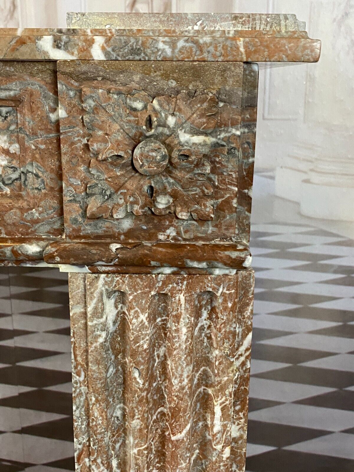 ANTIKE KAMINUMRANDUNG MARMOR KAMIN UM 1780 LOUIS SEIZE 18-TES – Bild 12
