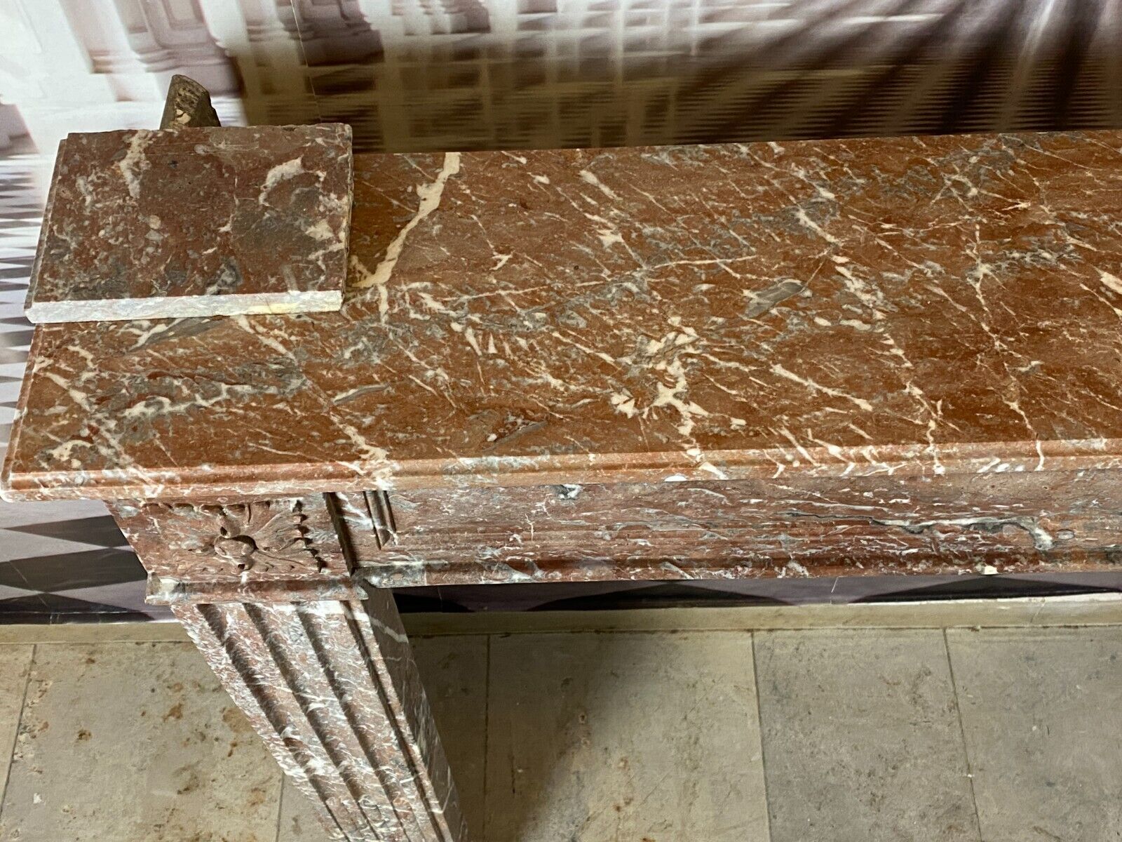 ANTIKE KAMINUMRANDUNG MARMOR KAMIN UM 1780 LOUIS SEIZE 18-TES – Bild 9