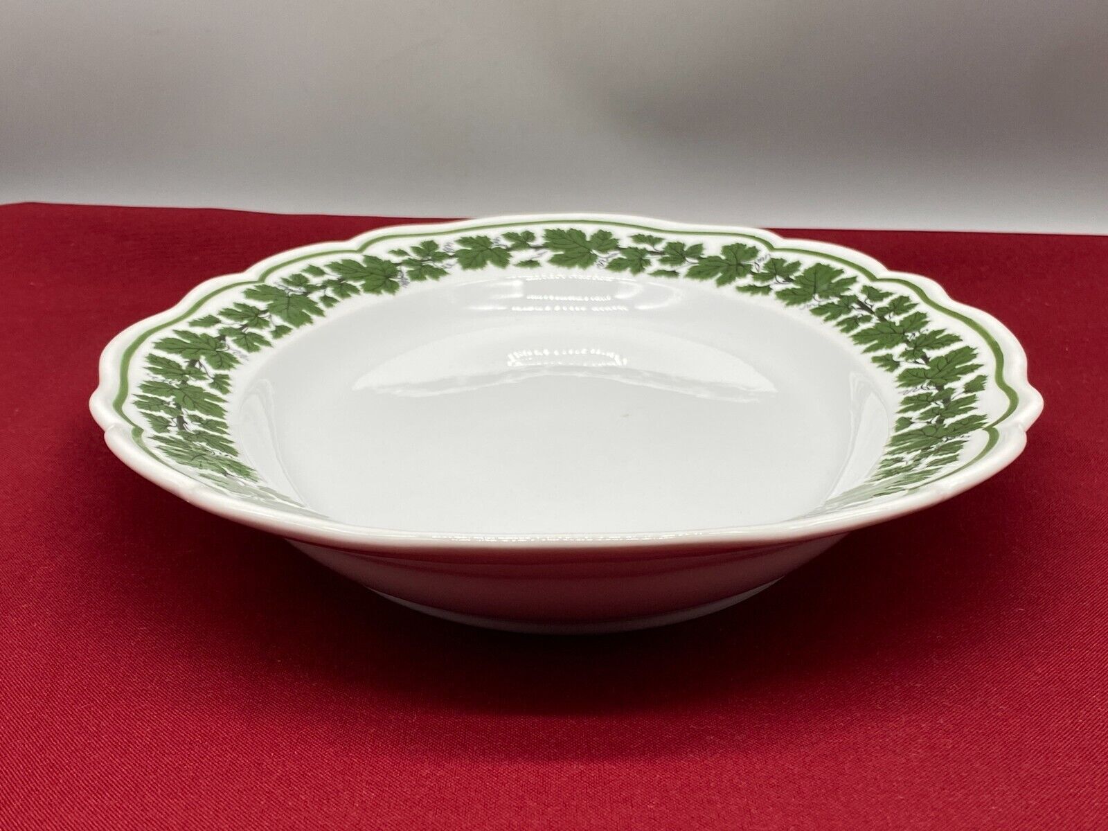 MEISSEN PORZELLAN GROSSE SCHALE TABLETT  34cm WEINLAUB ERSTE WAHL ANTIK – Bild 6