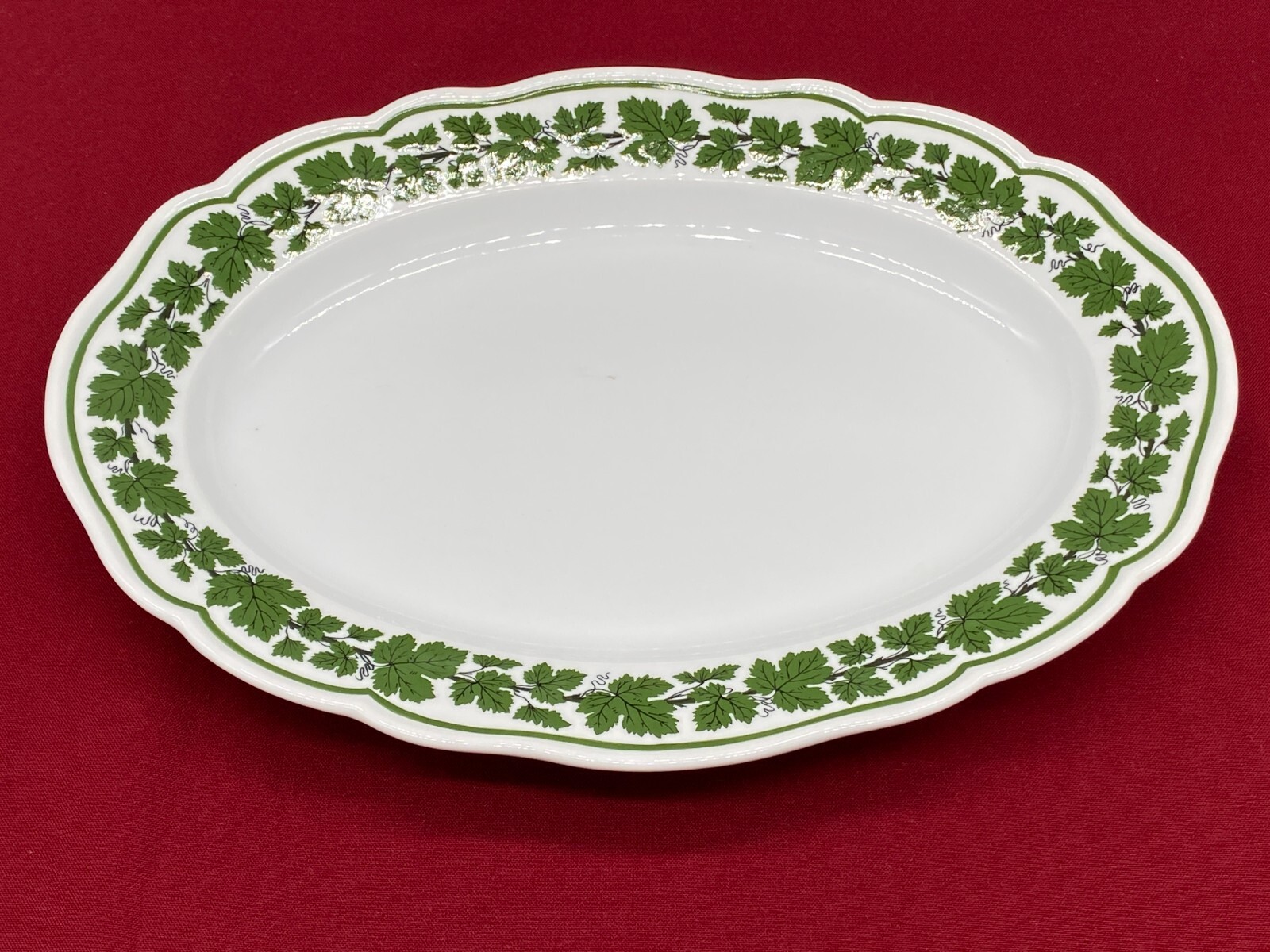 MEISSEN PORZELLAN GROSSE SCHALE TABLETT  34cm WEINLAUB ERSTE WAHL ANTIK – Bild 7