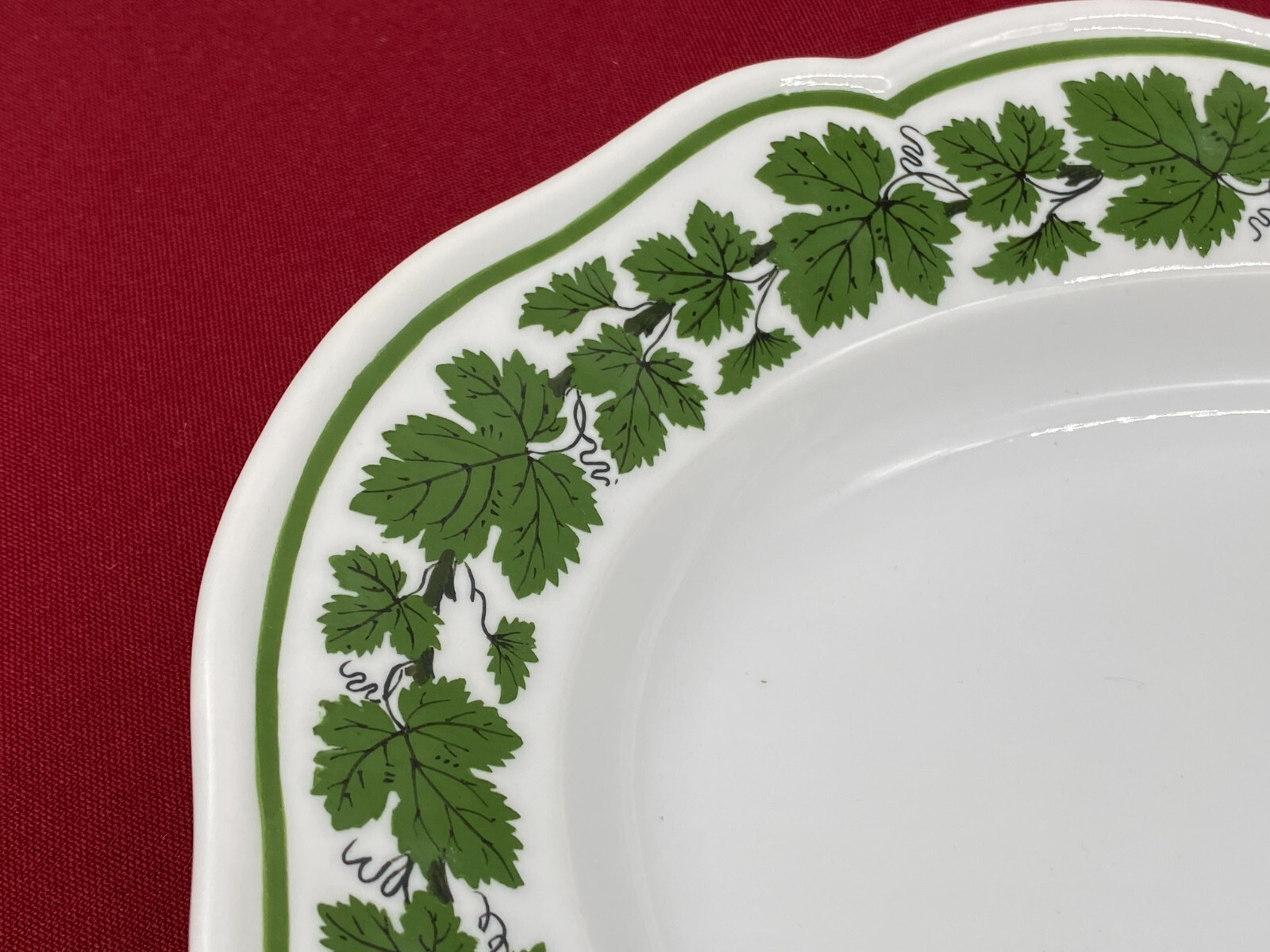 MEISSEN PORZELLAN GROSSE SCHALE TABLETT  34cm WEINLAUB ERSTE WAHL ANTIK – Bild 8