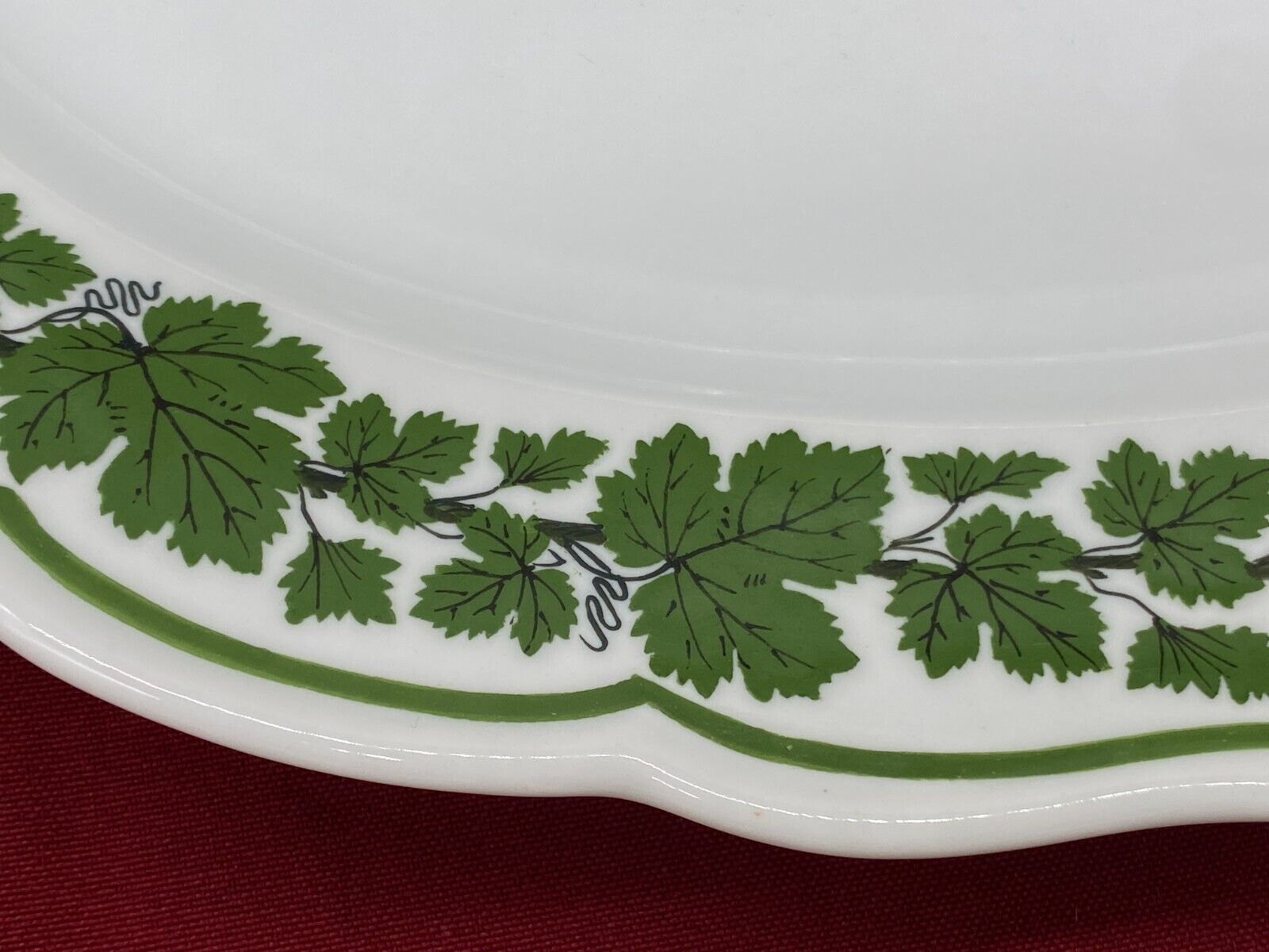 MEISSEN PORZELLAN GROSSE SCHALE TABLETT  34cm WEINLAUB ERSTE WAHL ANTIK – Bild 9
