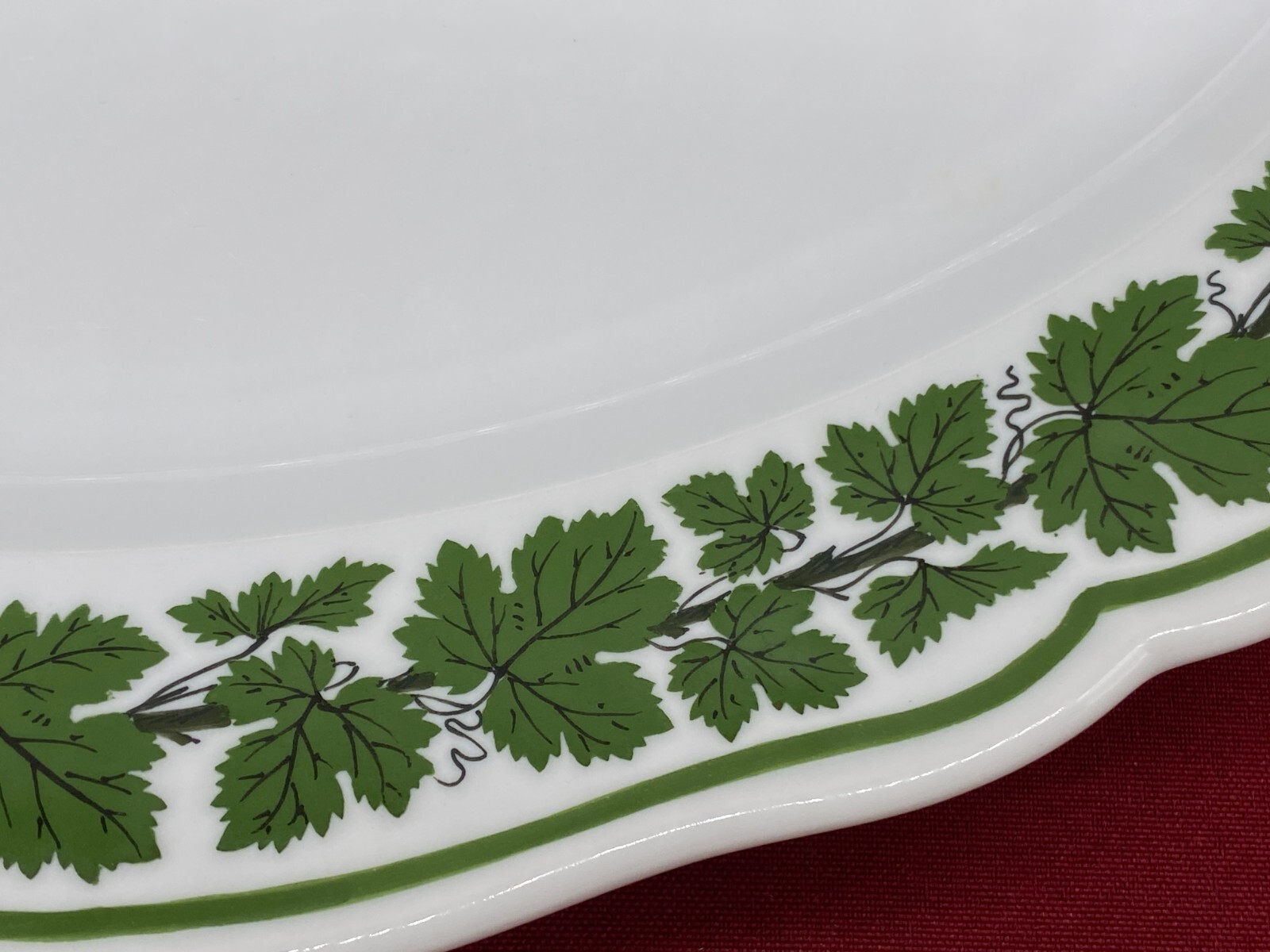MEISSEN PORZELLAN GROSSE SCHALE TABLETT  34cm WEINLAUB ERSTE WAHL ANTIK – Bild 10
