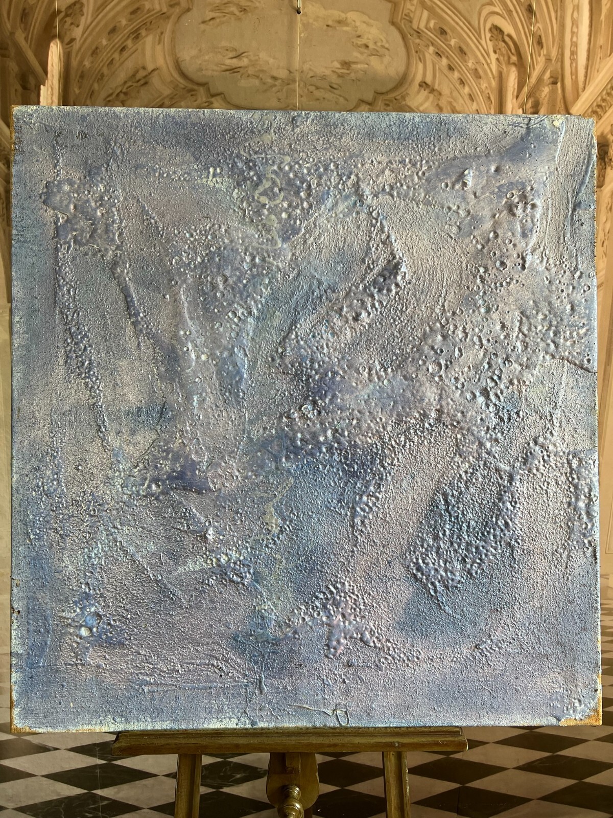 ACRYLGEMÄLDE MODERN GROSSES GEMÄLDE VON WALDEMAR KUFNER (1940-2016) 100x106cm – Bild 4