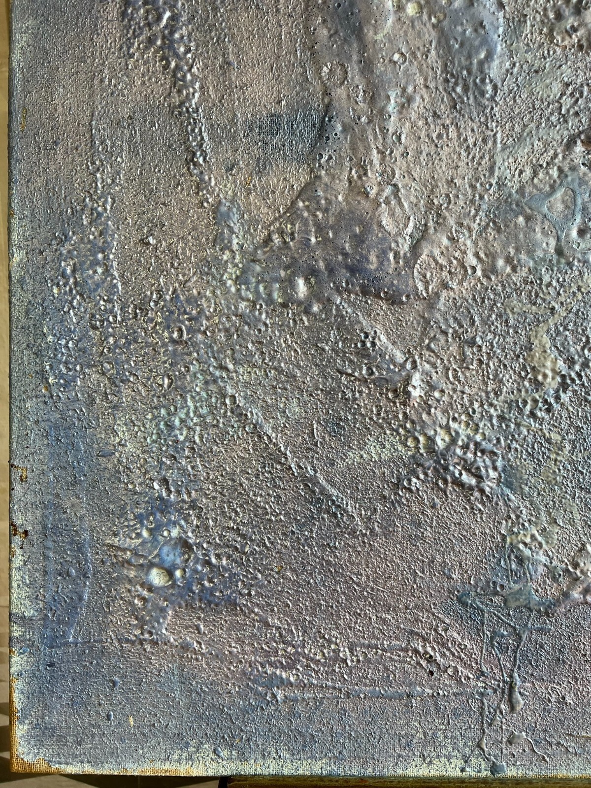 ACRYLGEMÄLDE MODERN GROSSES GEMÄLDE VON WALDEMAR KUFNER (1940-2016) 100x106cm – Bild 6