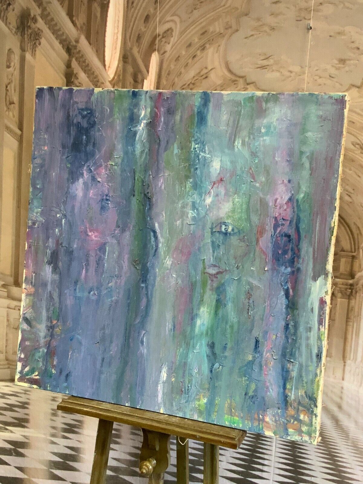 ACRYLGEMÄLDE ABSTRAKT GEMÄLDE GROSSFORMAT 100x100cm Waldemar KUFNER (1940-2016) – Bild 8