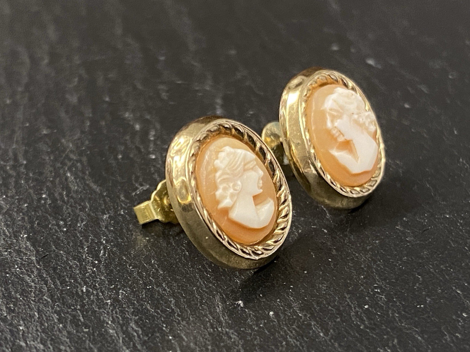 OHRSTECKER OHRRINGE KAMEE WOHL DOPPELBESCHICHTET – Bild 11