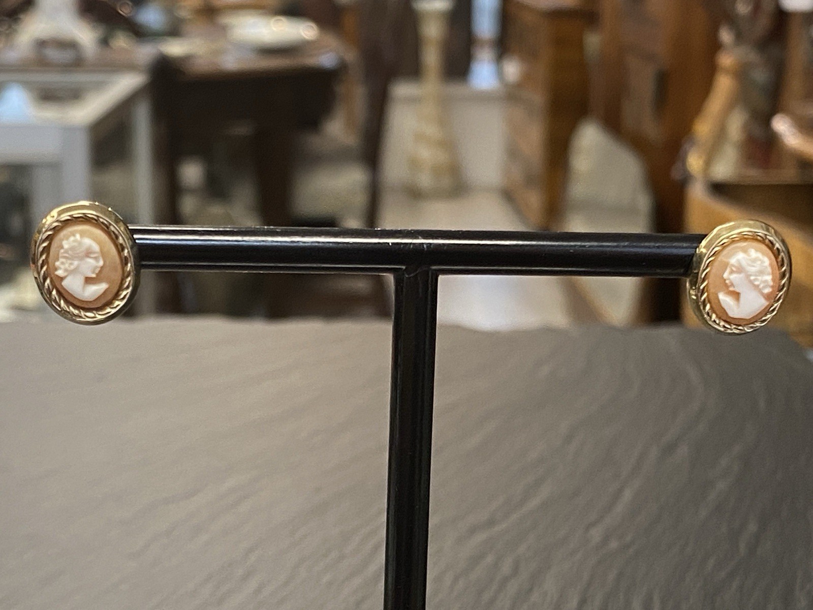 OHRSTECKER OHRRINGE KAMEE WOHL DOPPELBESCHICHTET