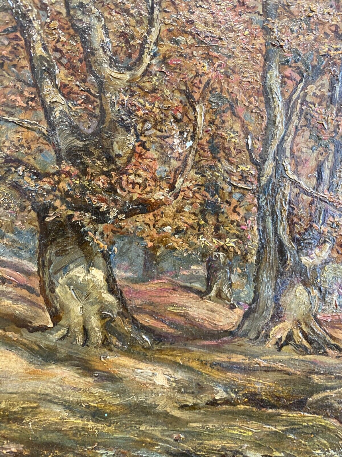 ANTIKES ÖLGEMÄLDE VON 1913 LANDSCHAFT MIT BÄUMEN GEMÄLDE SIGNIERT PÜRDAY – Bild 14