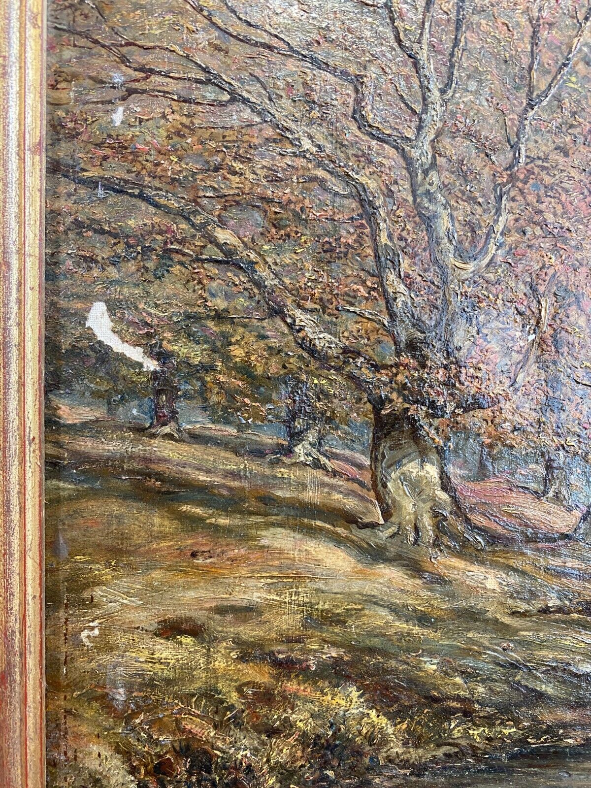 ANTIKES ÖLGEMÄLDE VON 1913 LANDSCHAFT MIT BÄUMEN GEMÄLDE SIGNIERT PÜRDAY – Bild 8