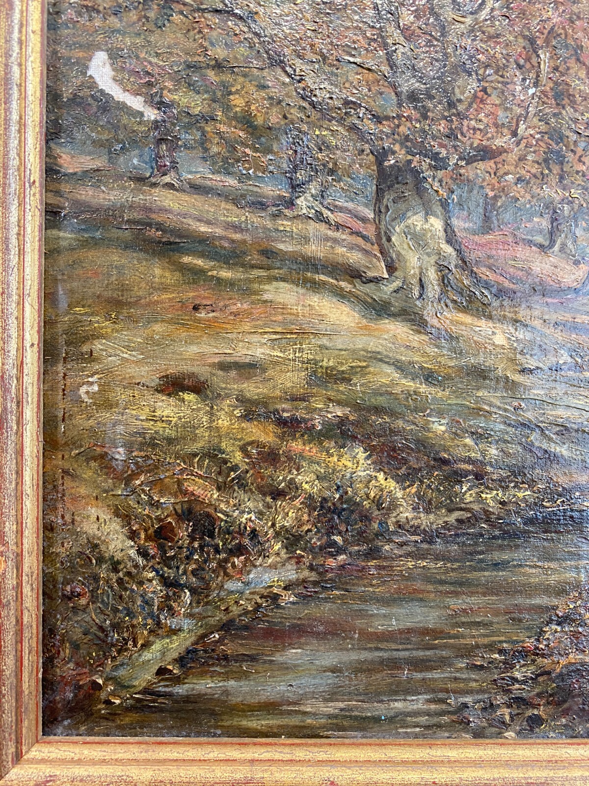ANTIKES ÖLGEMÄLDE VON 1913 LANDSCHAFT MIT BÄUMEN GEMÄLDE SIGNIERT PÜRDAY – Bild 10