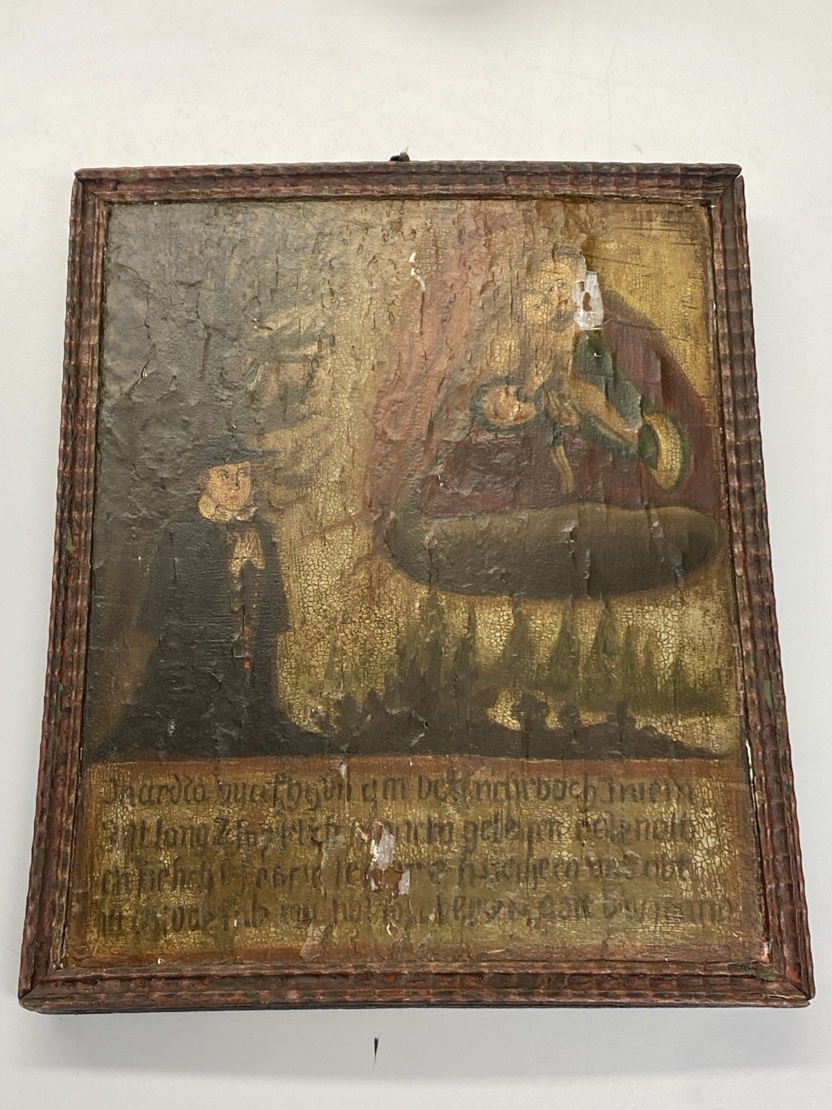 ANTIKE IKONE EXVOTO MARIA MIT DEM JESUS KIND