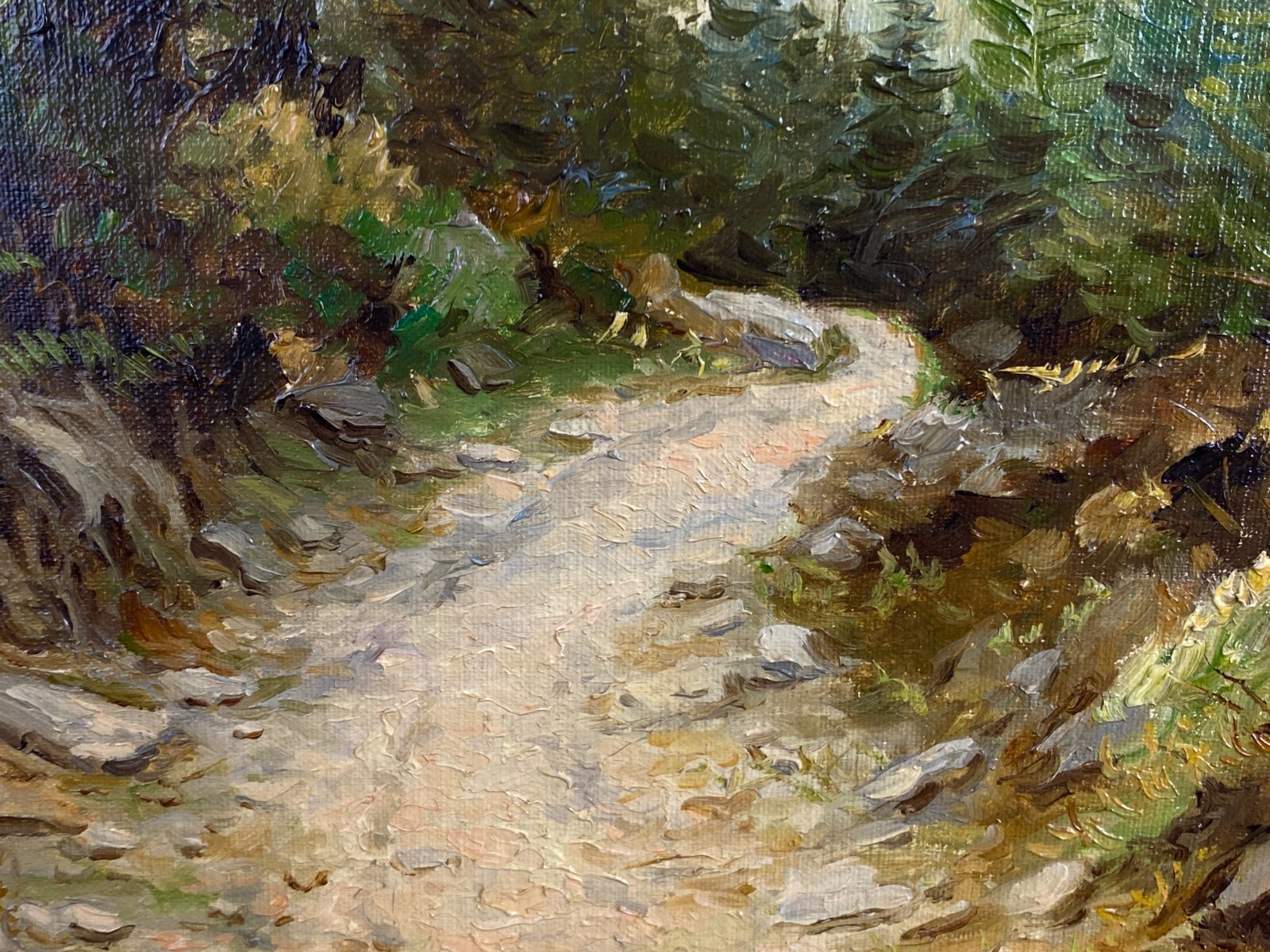 ÖLGEMÄLDE LANDSCHAFT VOR GEBIRGE GEMÄLDE GERAHMT SIGNIERT J. SCHINDLER 1959 – Bild 9