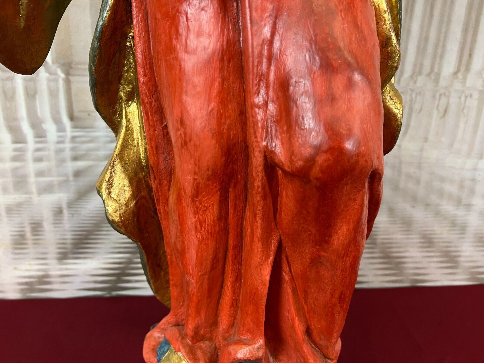 BAROCK HEILIGENFIGUR SKULPTUR ANTIK 18/19 TES JH HOLZ MASSIV HANDGESCHNITZT 89cm – Bild 13