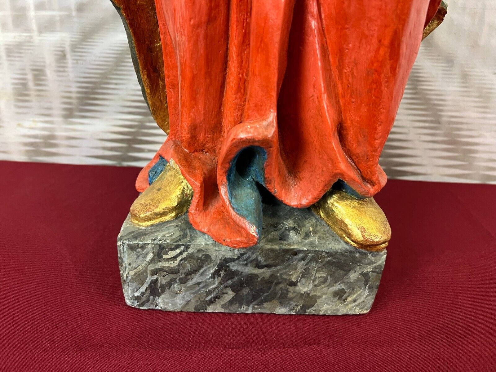 BAROCK HEILIGENFIGUR SKULPTUR ANTIK 18/19 TES JH HOLZ MASSIV HANDGESCHNITZT 89cm – Bild 14