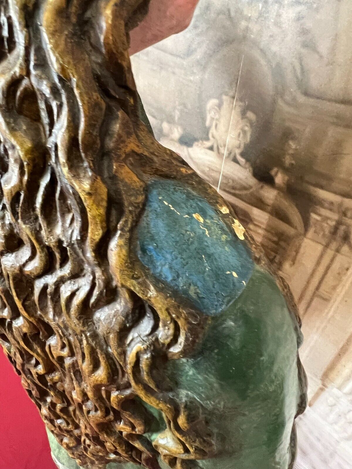 BAROCK HEILIGENFIGUR SKULPTUR ANTIK 18/19 TES JH HOLZ MASSIV HANDGESCHNITZT 89cm – Bild 16