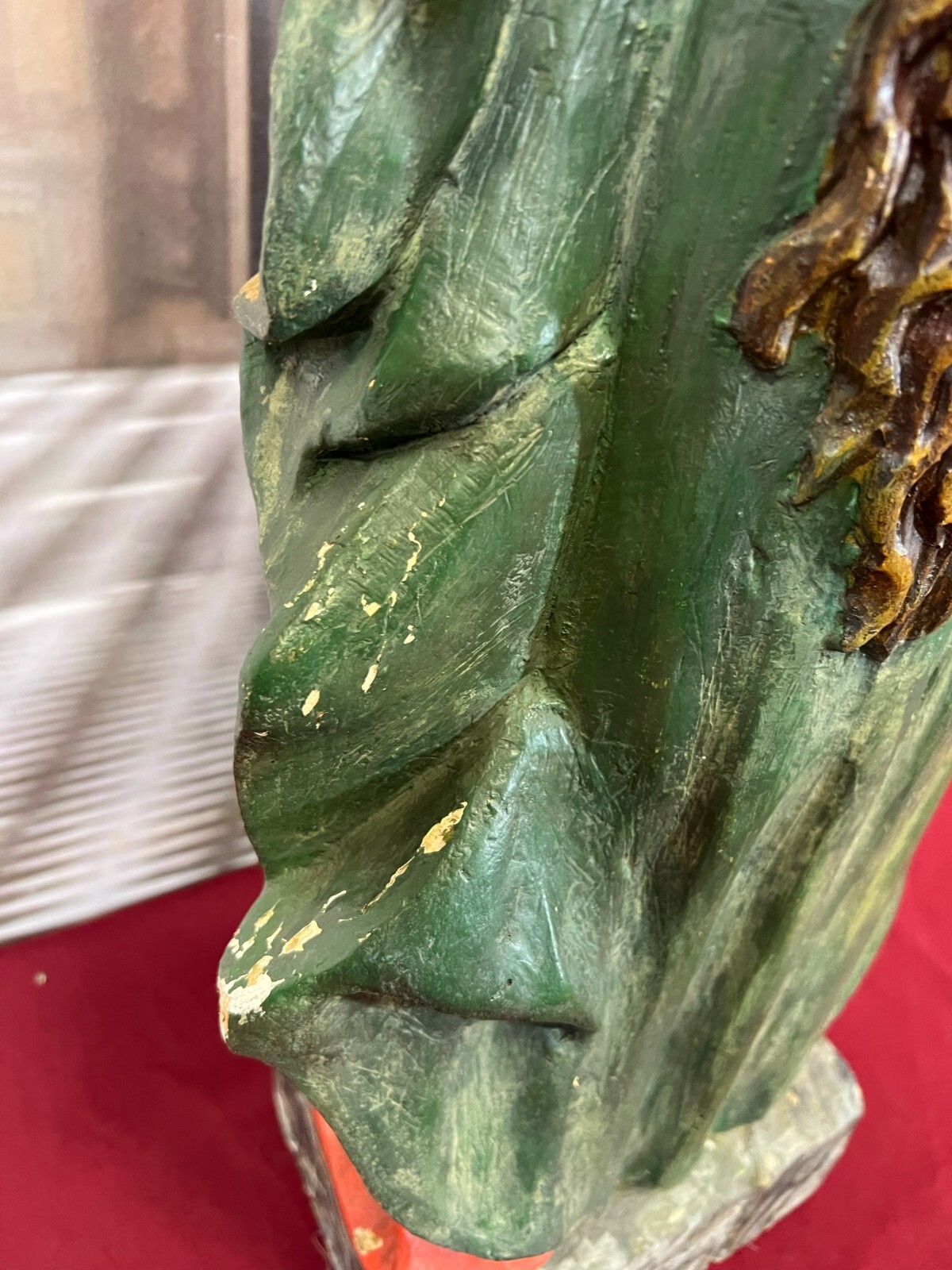 BAROCK HEILIGENFIGUR SKULPTUR ANTIK 18/19 TES JH HOLZ MASSIV HANDGESCHNITZT 89cm – Bild 17