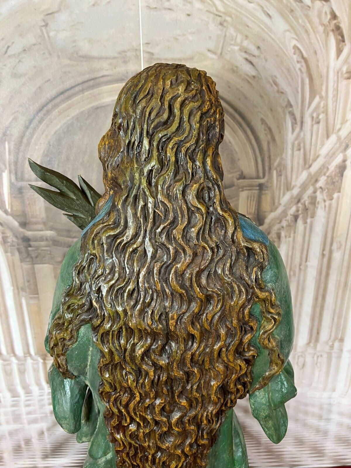 BAROCK HEILIGENFIGUR SKULPTUR ANTIK 18/19 TES JH HOLZ MASSIV HANDGESCHNITZT 89cm – Bild 18
