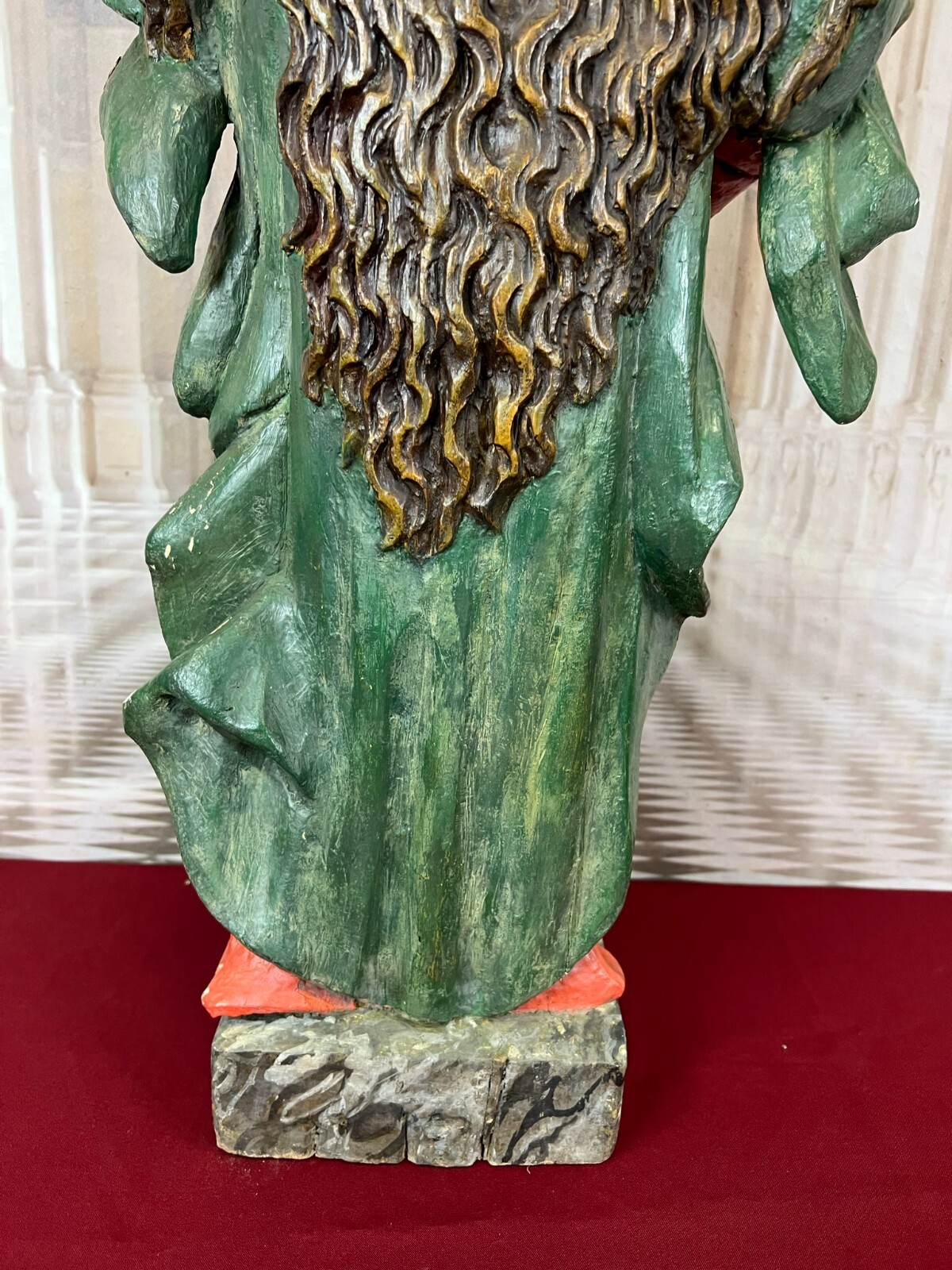 BAROCK HEILIGENFIGUR SKULPTUR ANTIK 18/19 TES JH HOLZ MASSIV HANDGESCHNITZT 89cm – Bild 19