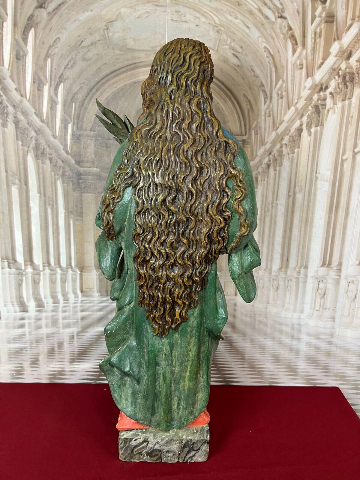 BAROCK HEILIGENFIGUR SKULPTUR ANTIK 18/19 TES JH HOLZ MASSIV HANDGESCHNITZT 89cm – Bild 20