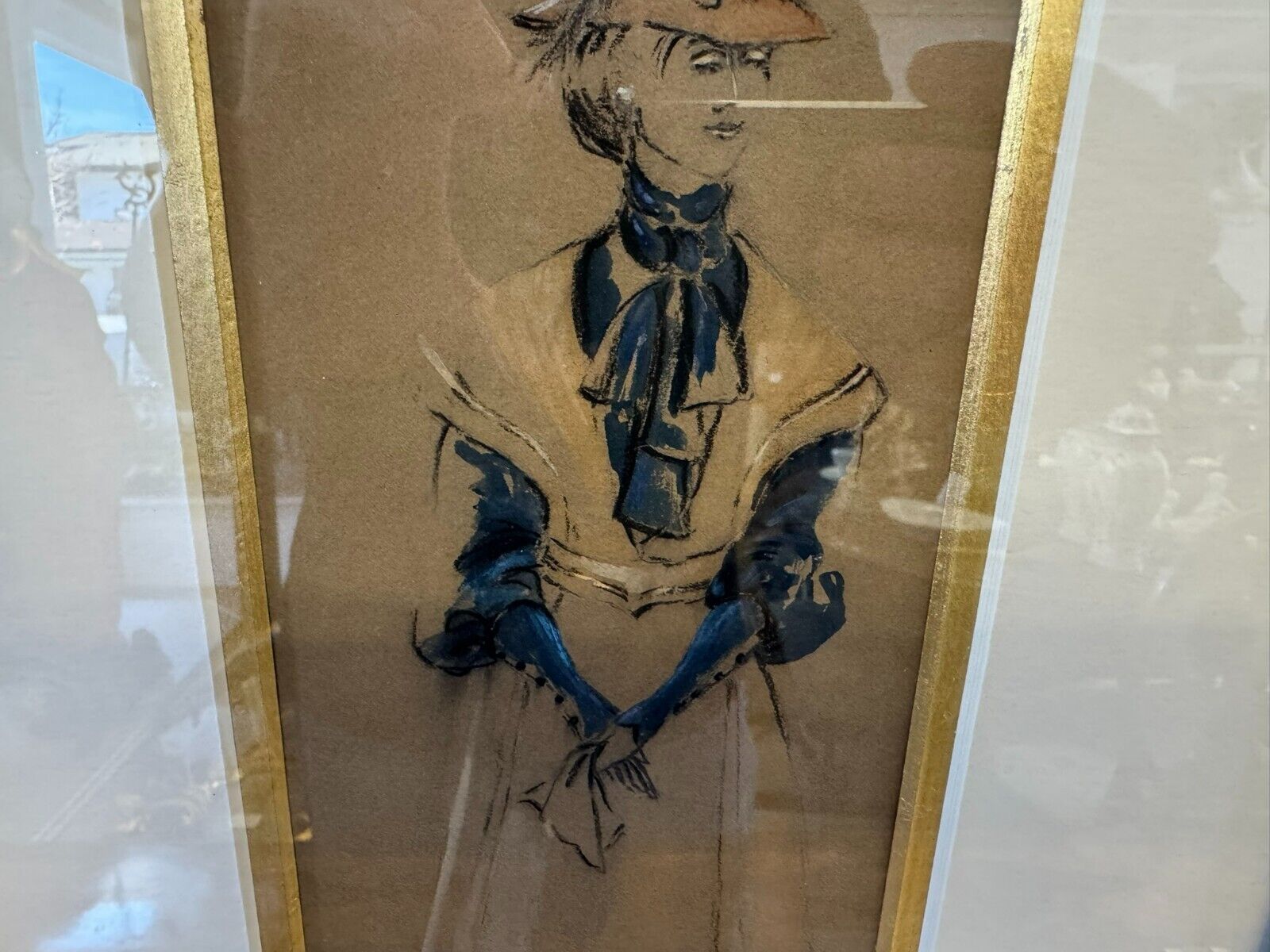 Iwan Edwin HUGENTOBLER (1886-1972) ZEICHNUNG / AQUARELL PORTRAIT EINER DAME – Bild 5
