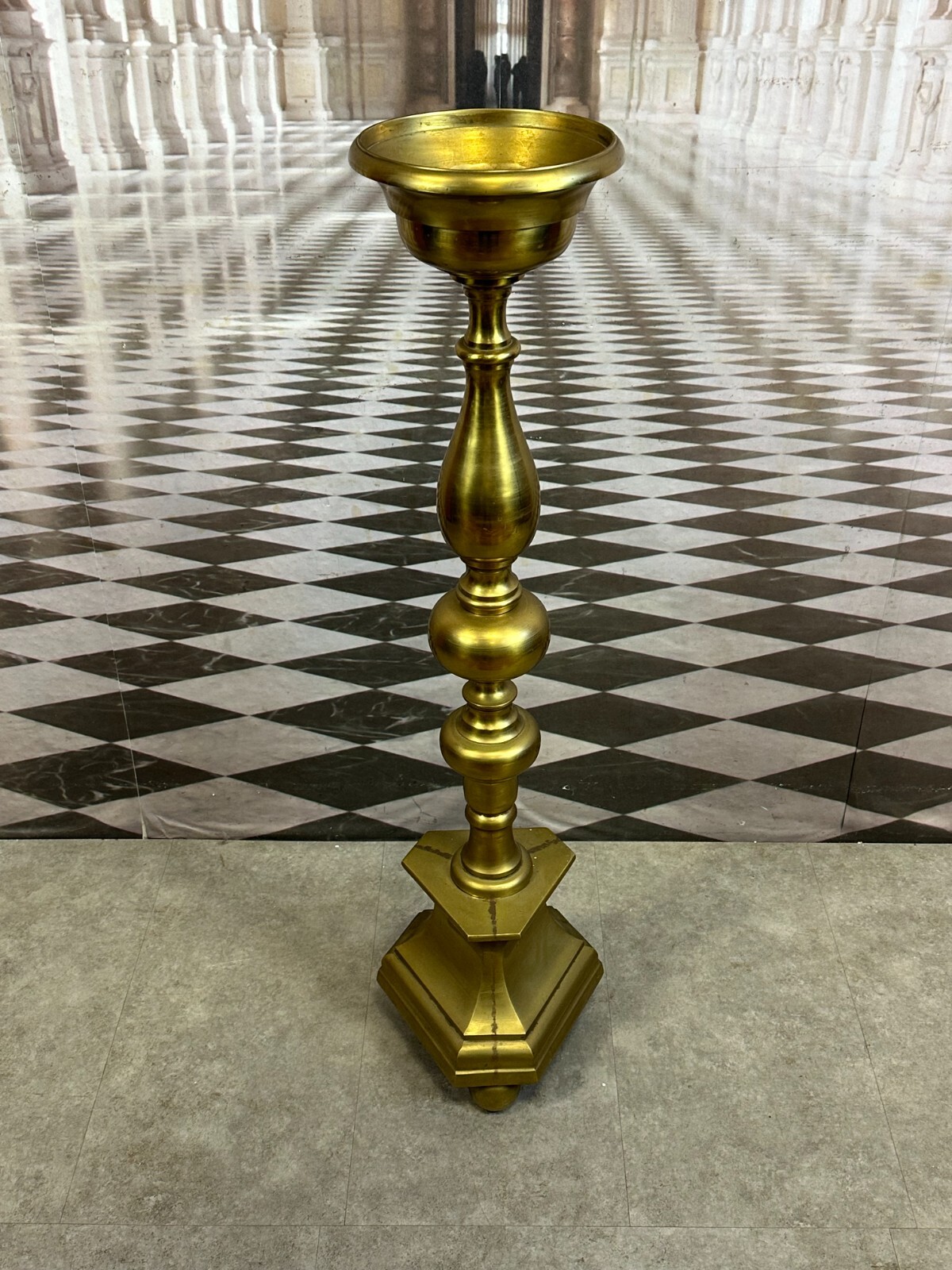 NEO BAROCK KERZENLEUCHTER ALTARLEUCHTER MESSING MASSIV 18kg 107cm 20 TES JHDT