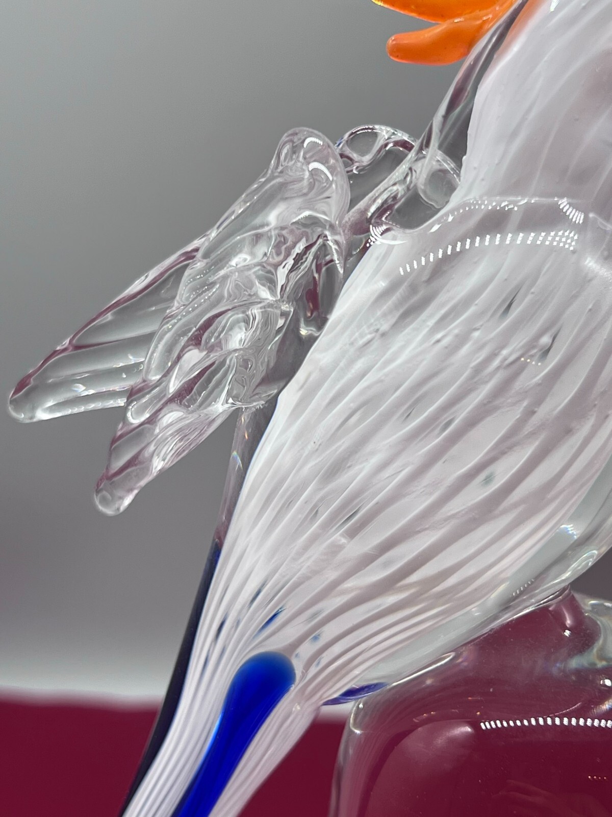 SEHR GROSSE FIGUR AUS GLAS 31cm PAPAGEI ARA SIGNIERT BOHUSLAV BERANEK 2002 – Bild 12