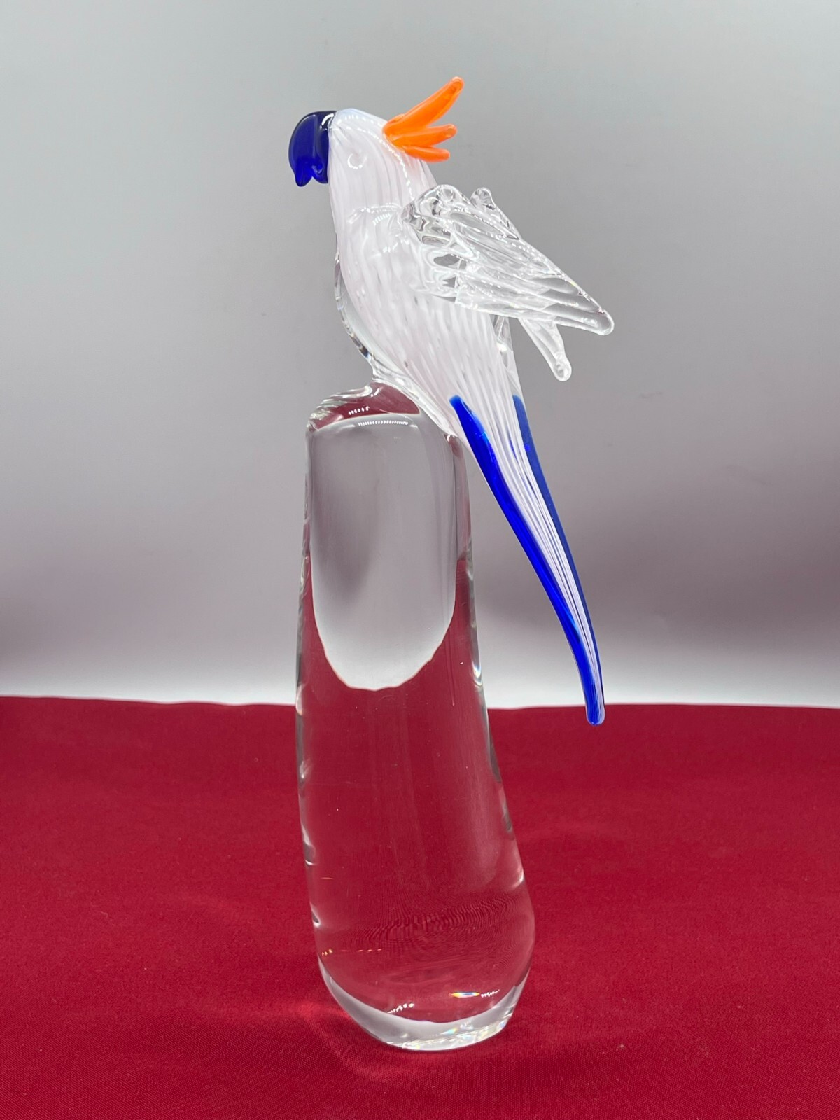 SEHR GROSSE FIGUR AUS GLAS 31cm PAPAGEI ARA SIGNIERT BOHUSLAV BERANEK 2002 – Bild 3