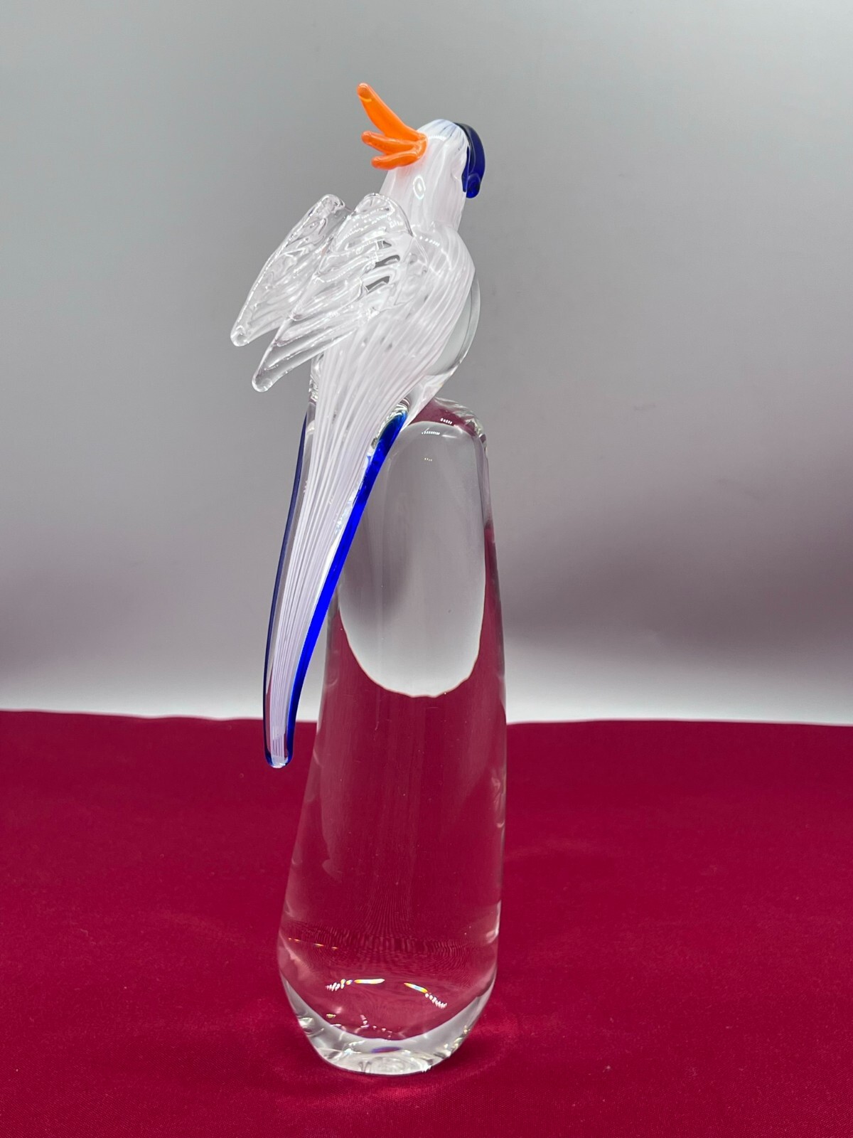 SEHR GROSSE FIGUR AUS GLAS 31cm PAPAGEI ARA SIGNIERT BOHUSLAV BERANEK 2002 – Bild 4