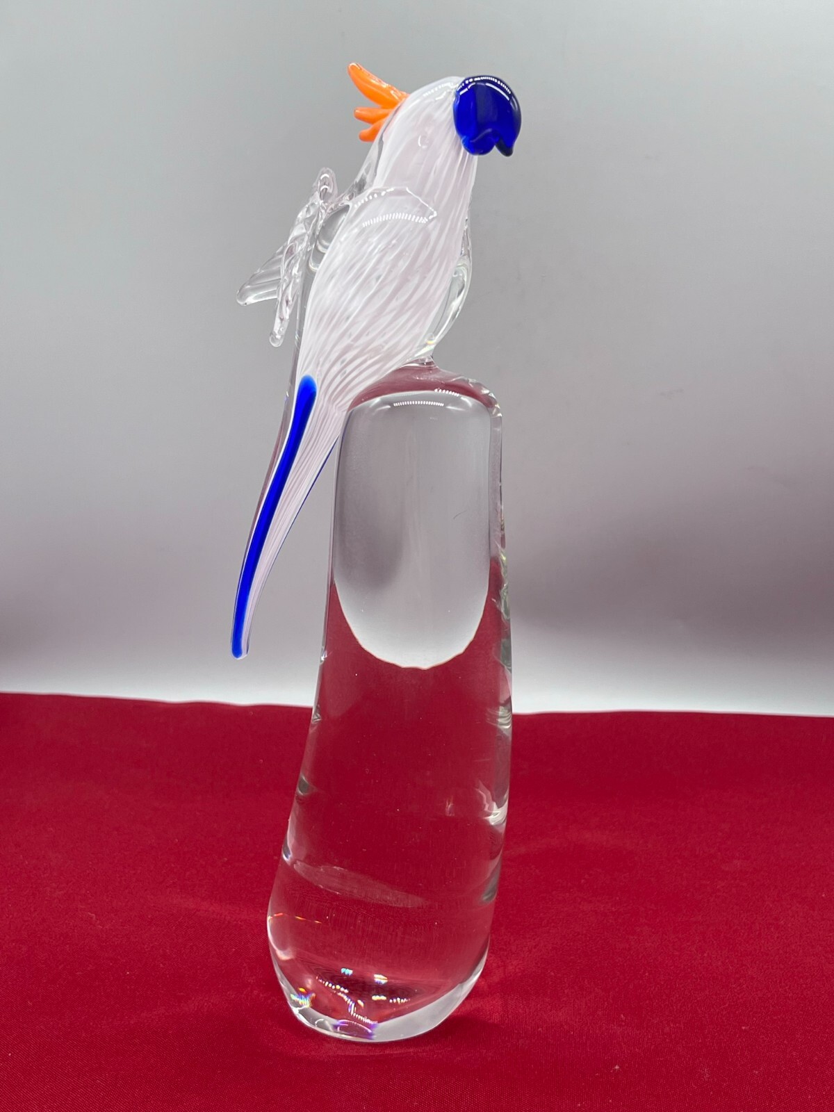 SEHR GROSSE FIGUR AUS GLAS 31cm PAPAGEI ARA SIGNIERT BOHUSLAV BERANEK 2002 – Bild 5