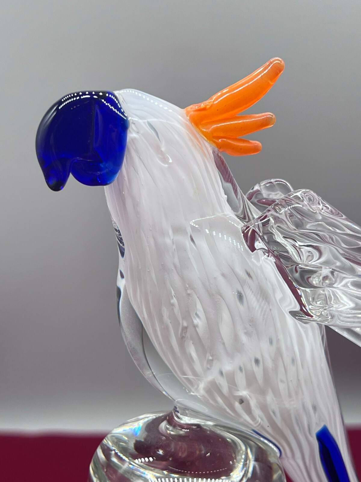 SEHR GROSSE FIGUR AUS GLAS 31cm PAPAGEI ARA SIGNIERT BOHUSLAV BERANEK 2002 – Bild 7