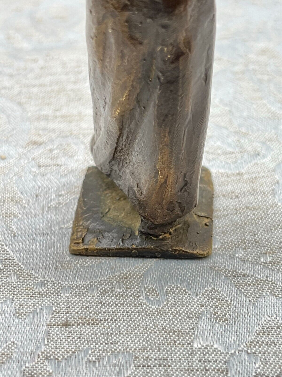 ALTE SKULPTUR AUS BRONZE STEHENDE FRAU 12cm 350g – Bild 11