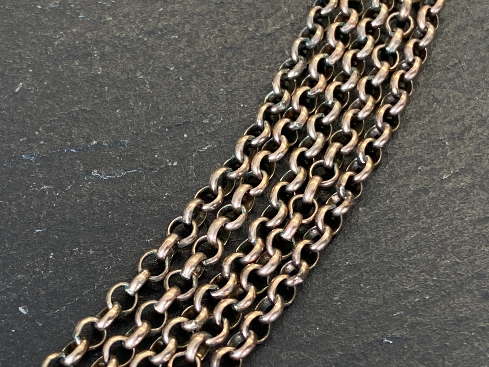 ANTIKE HALSKETTE KROPFKETTE TRACHTENKETTE STERLING SILBER VERGOLDET GRANAT 19JH – Bild 16