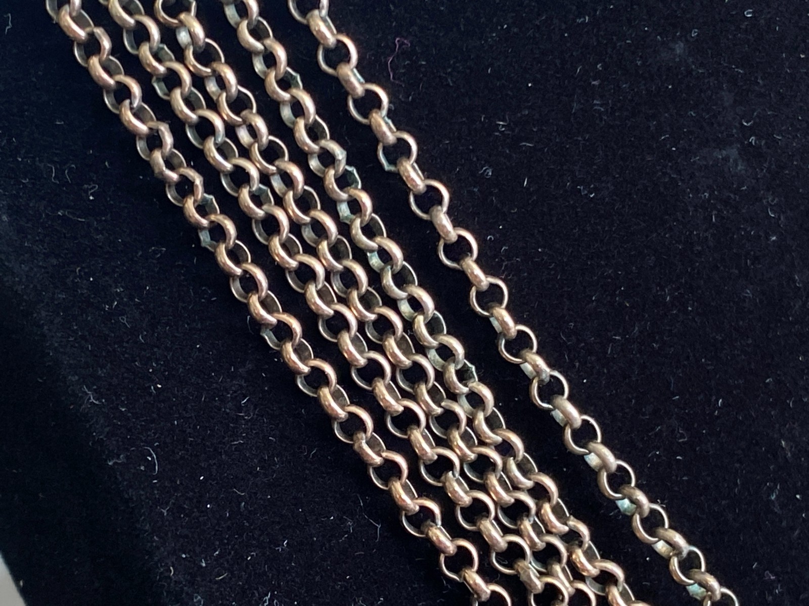 ANTIKE HALSKETTE KROPFKETTE TRACHTENKETTE STERLING SILBER VERGOLDET GRANAT 19JH – Bild 6