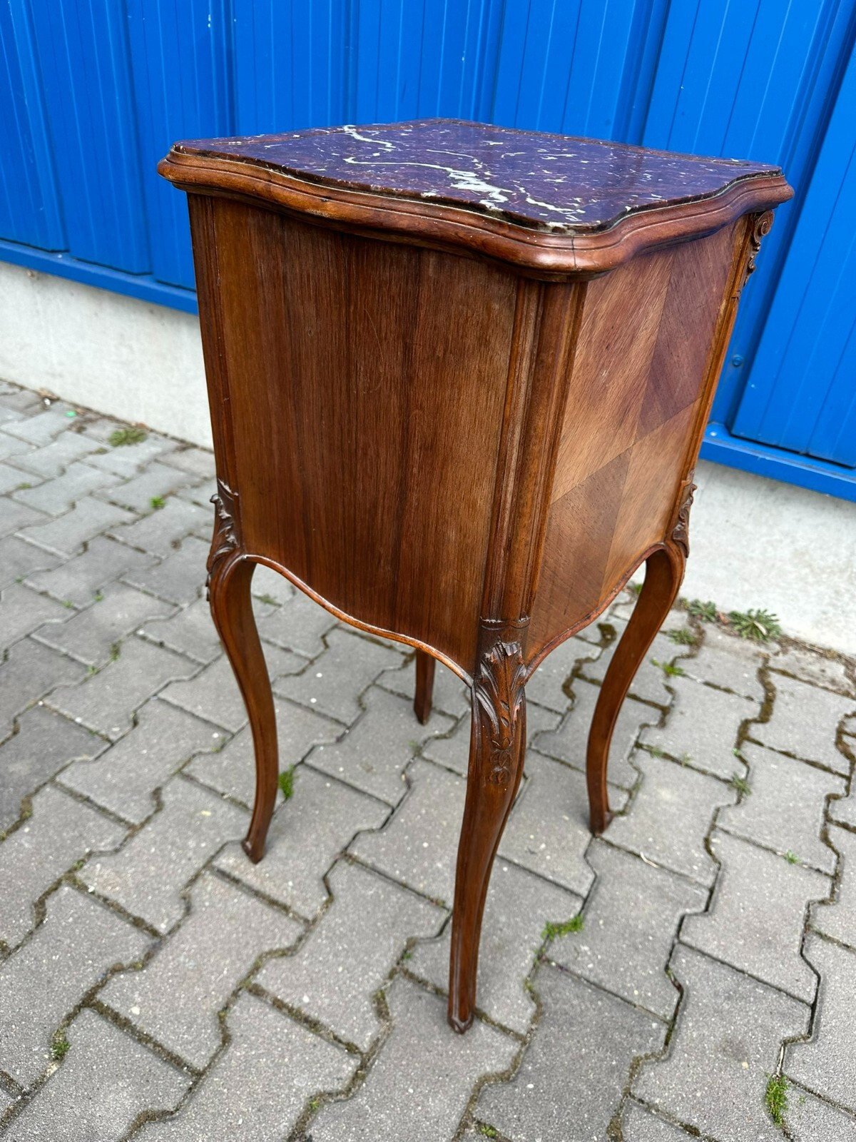 ANTIKE NEO ROKOKO KOMMODE NACHTTISCH DRESDNER BAROCK UM 1880 MAHAGONI MARMOR – Bild 10