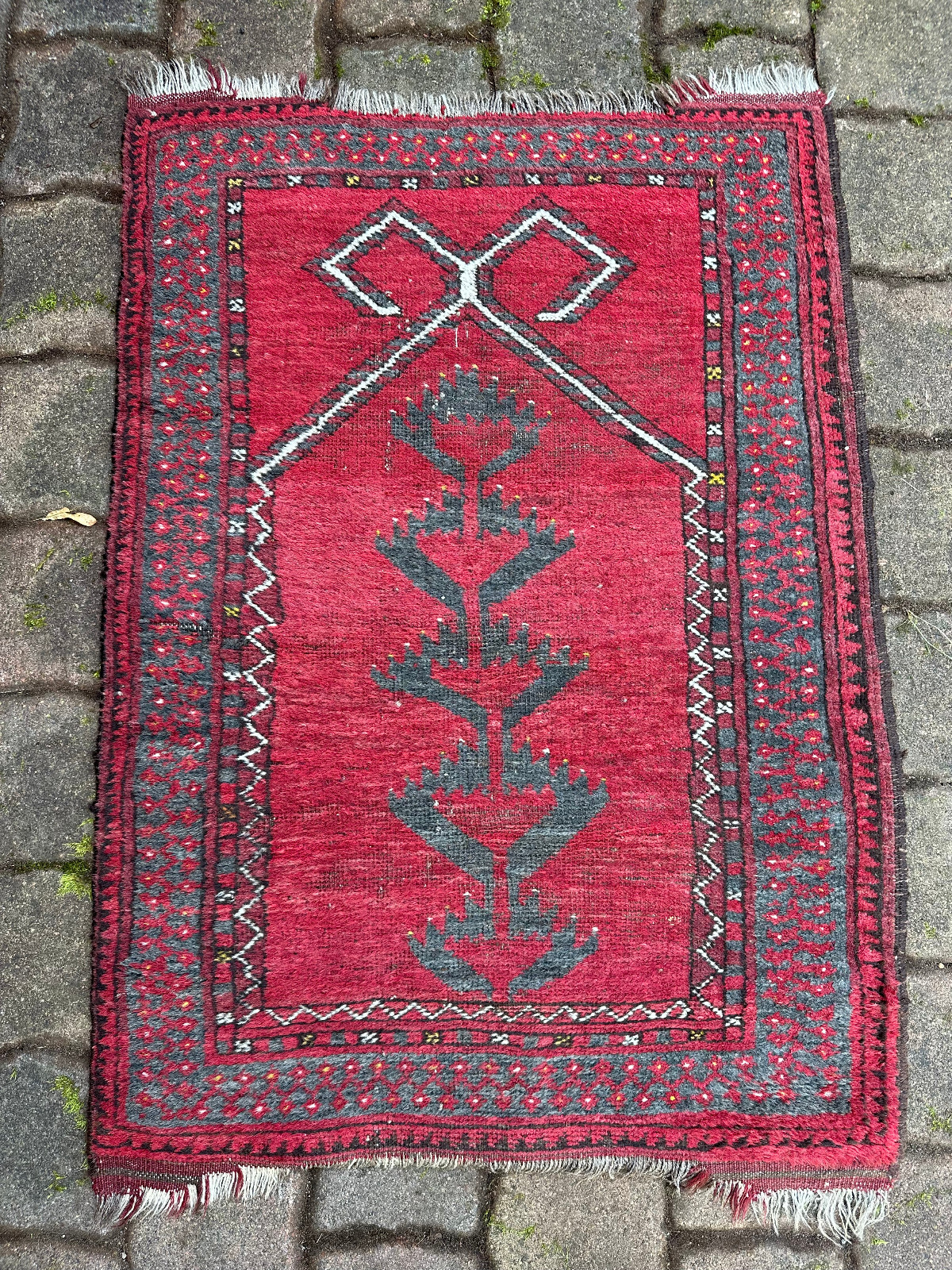 ALTE BRÜCKE AFGHANISTAN TEPPICH ORIENTTEPPICH WOLLE HANDGEKNÜPFT 106x73cm