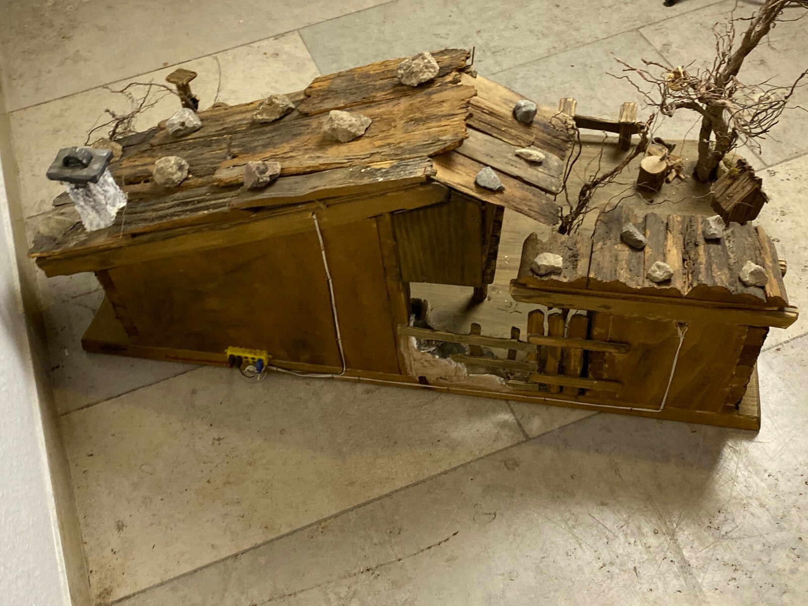 GROSSE ALPENLÄNDISCHE KRIPPE KRIPPENLANDSCHAFT OHNE FIGUREN GRÖSSE 10cm – Bild 8