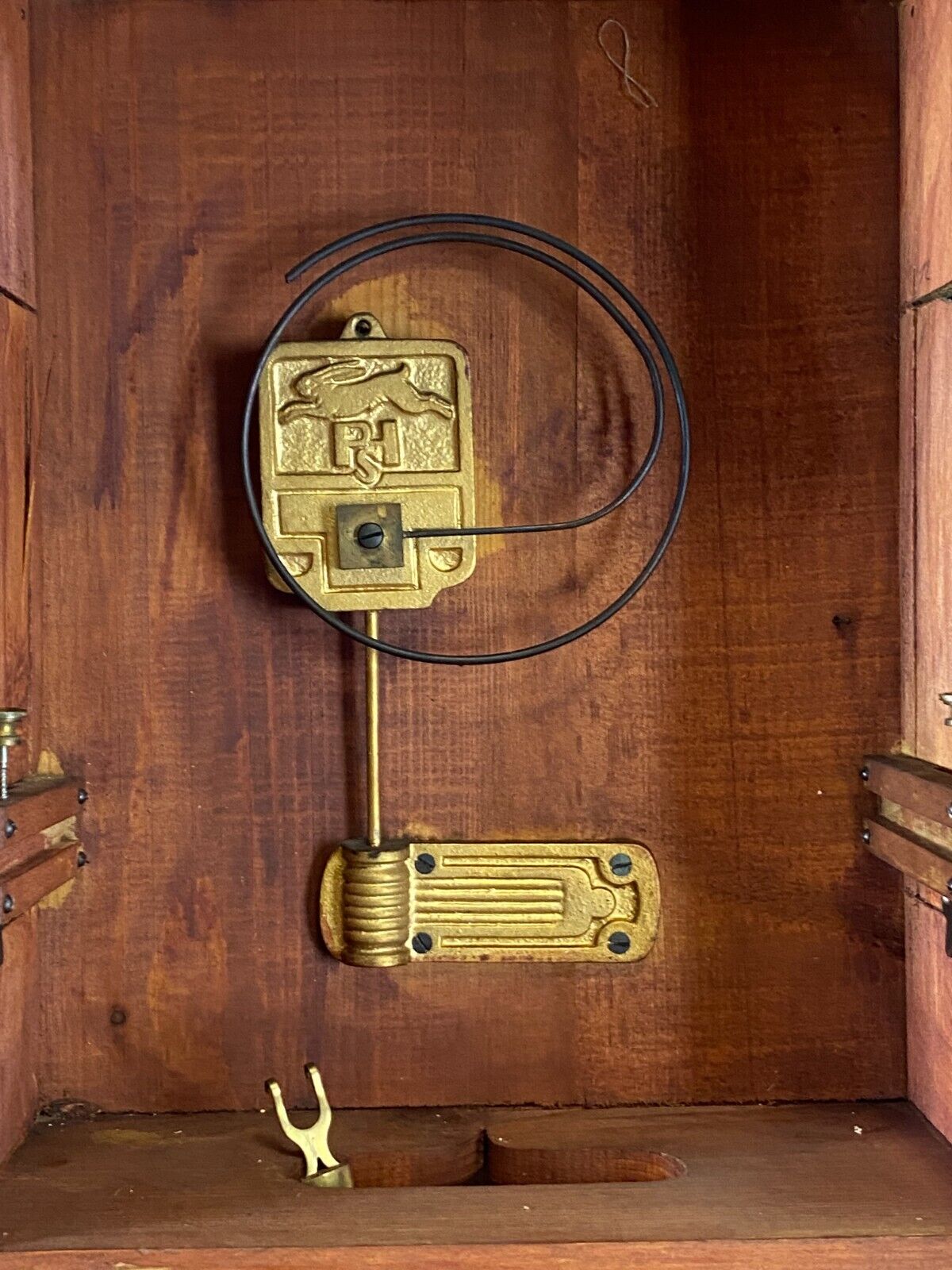 WANDUHR NEUES GEHÄUSE JUGENDSTIL MAHAGONI ANTIKES WERK 80cm – Bild 18