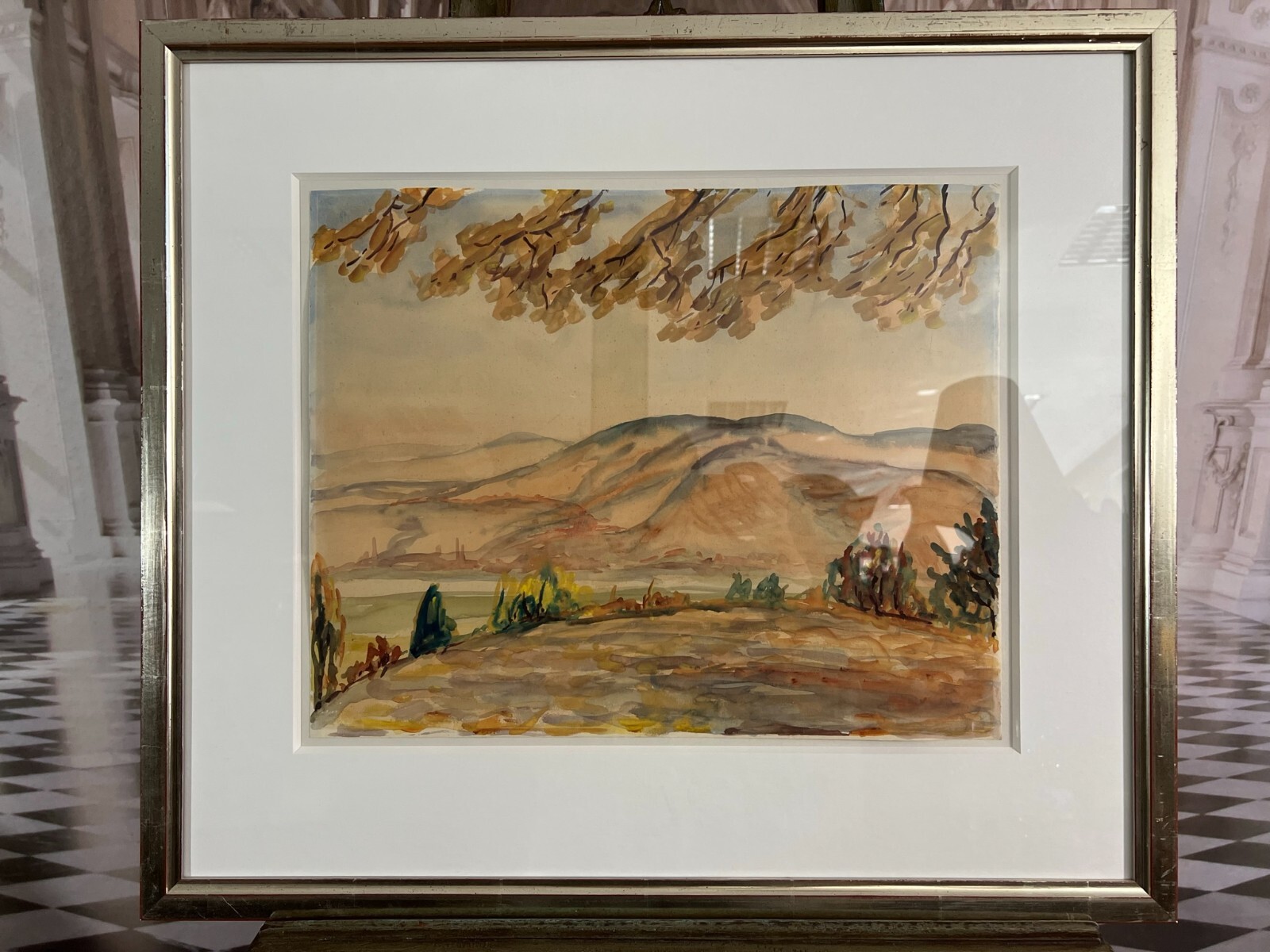 Klaus WRAGE (1891-1984) AQUARELL GUT GERAHMT DAS NECKARTAL BEI UNTERTÜRKHEIM – Bild 4
