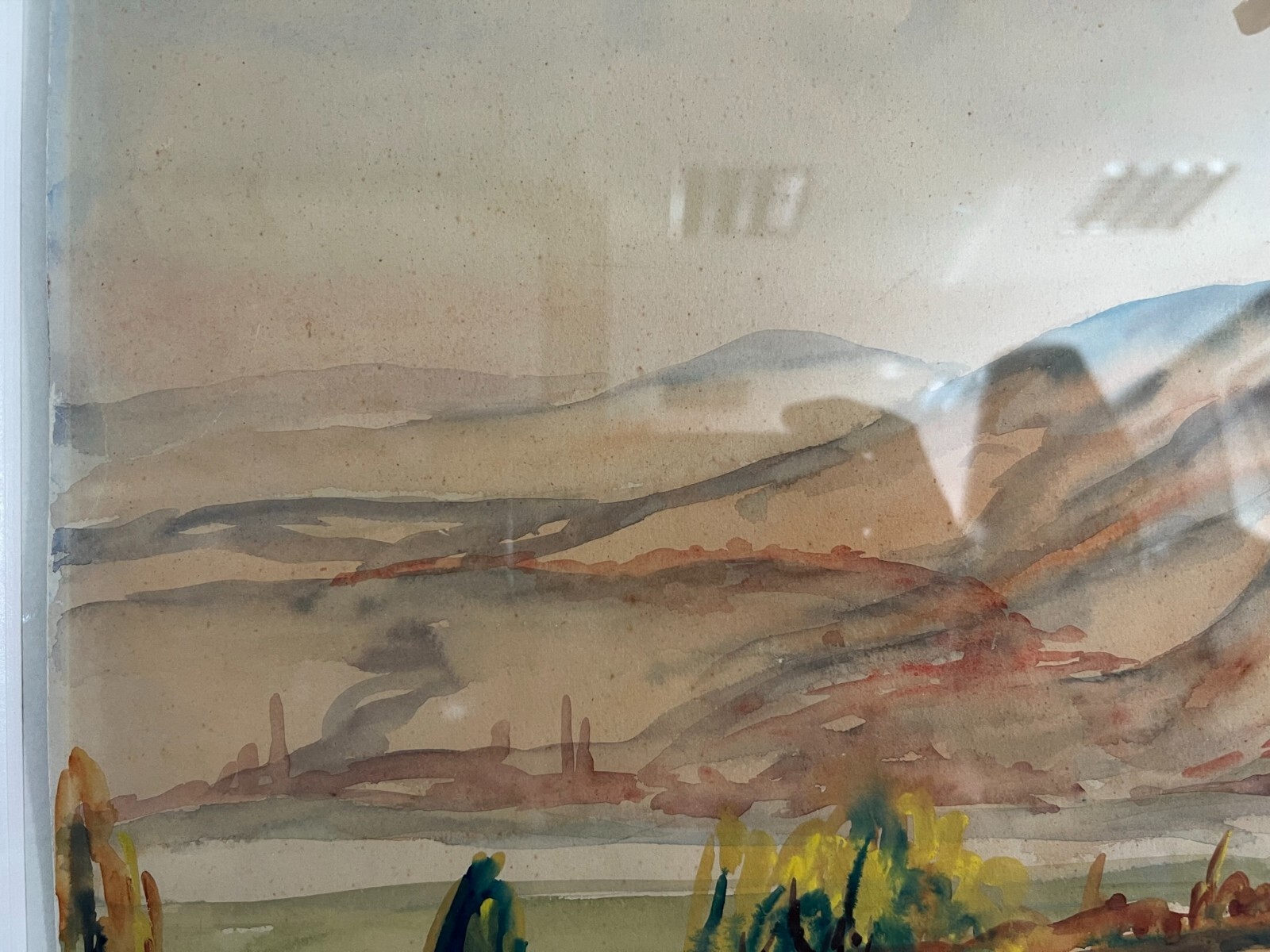 Klaus WRAGE (1891-1984) AQUARELL GUT GERAHMT DAS NECKARTAL BEI UNTERTÜRKHEIM – Bild 6