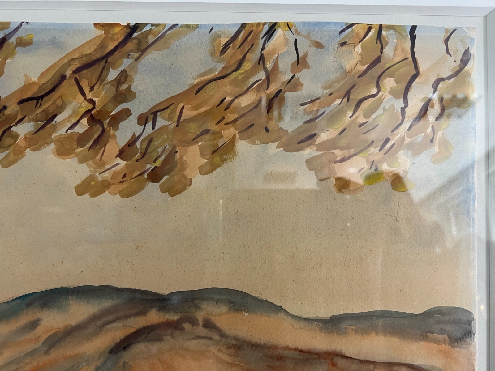 Klaus WRAGE (1891-1984) AQUARELL GUT GERAHMT DAS NECKARTAL BEI UNTERTÜRKHEIM – Bild 8