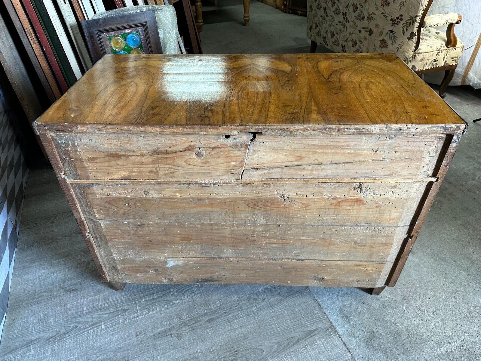 ANTIKE BIEDERMEIER AUFSATZKOMMODE KOMMODE VITRINE BIEDERMEIERKOMMODE UM 1850 – Bild 19
