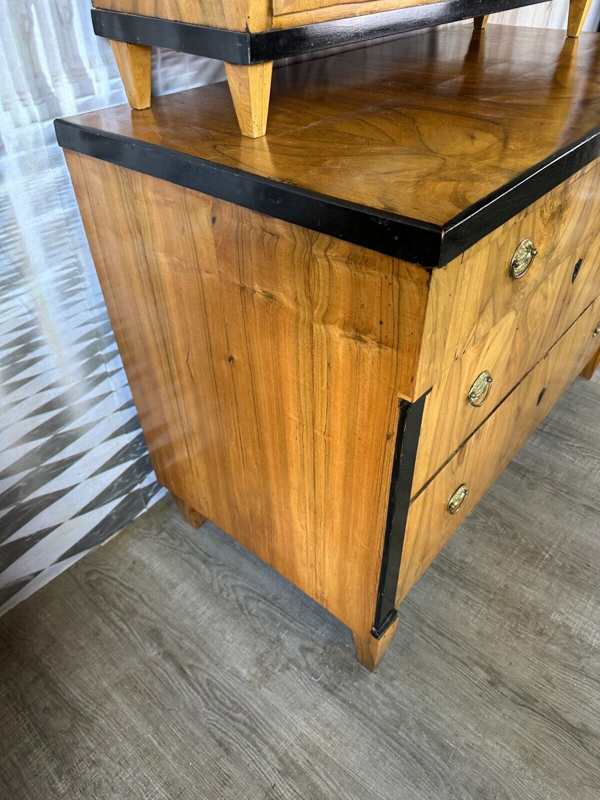 ANTIKE BIEDERMEIER AUFSATZKOMMODE KOMMODE VITRINE BIEDERMEIERKOMMODE UM 1850 – Bild 4